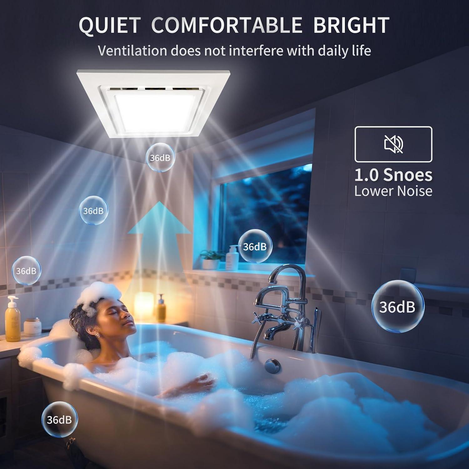 Ventilador Extractor de Baño Yue Feng K250 con Luz LED 12W