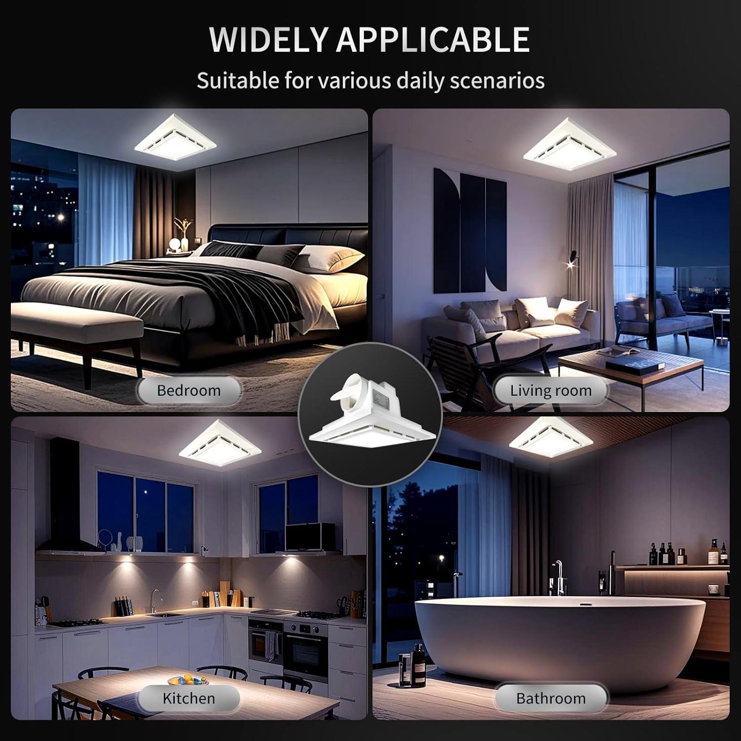 Ventilador Extractor de Baño Yue Feng K250 con Luz LED 12W