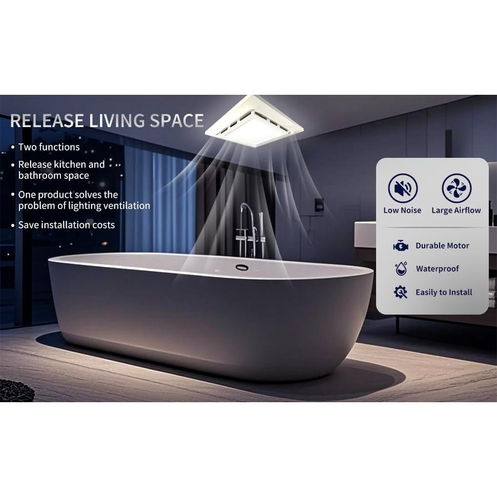 Ventilador Extractor de Baño Yue Feng K250 con Luz LED 12W