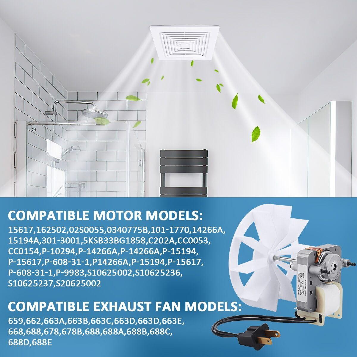 Motor de Ventilador de Baño Broan S97012038 120V 3000RPM