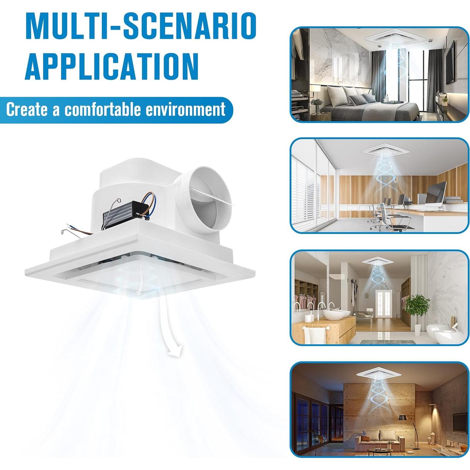 Ventilador Extractor de Baño con Luz LED CMOOD 35W 110 CFM