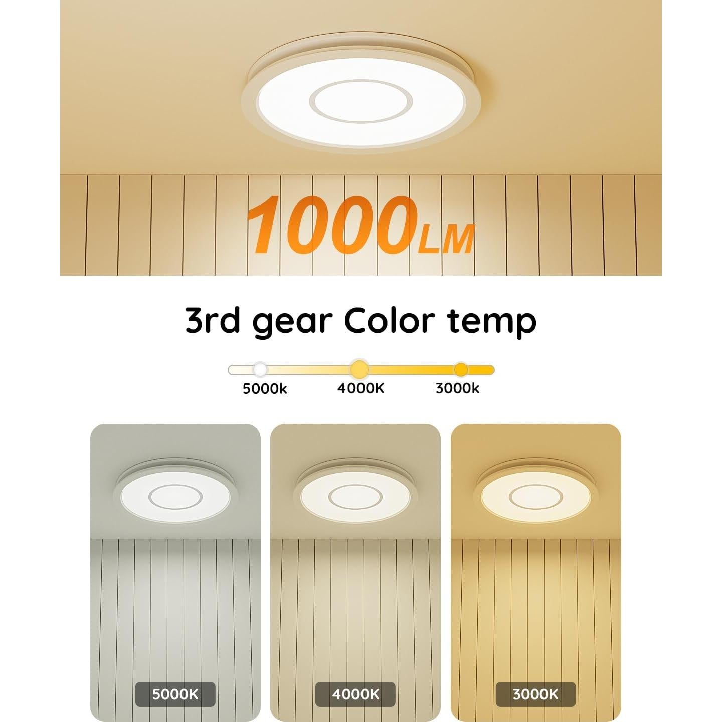 Ventilador de Baño Fitop con Luz LED 130 CFM 47W Plata