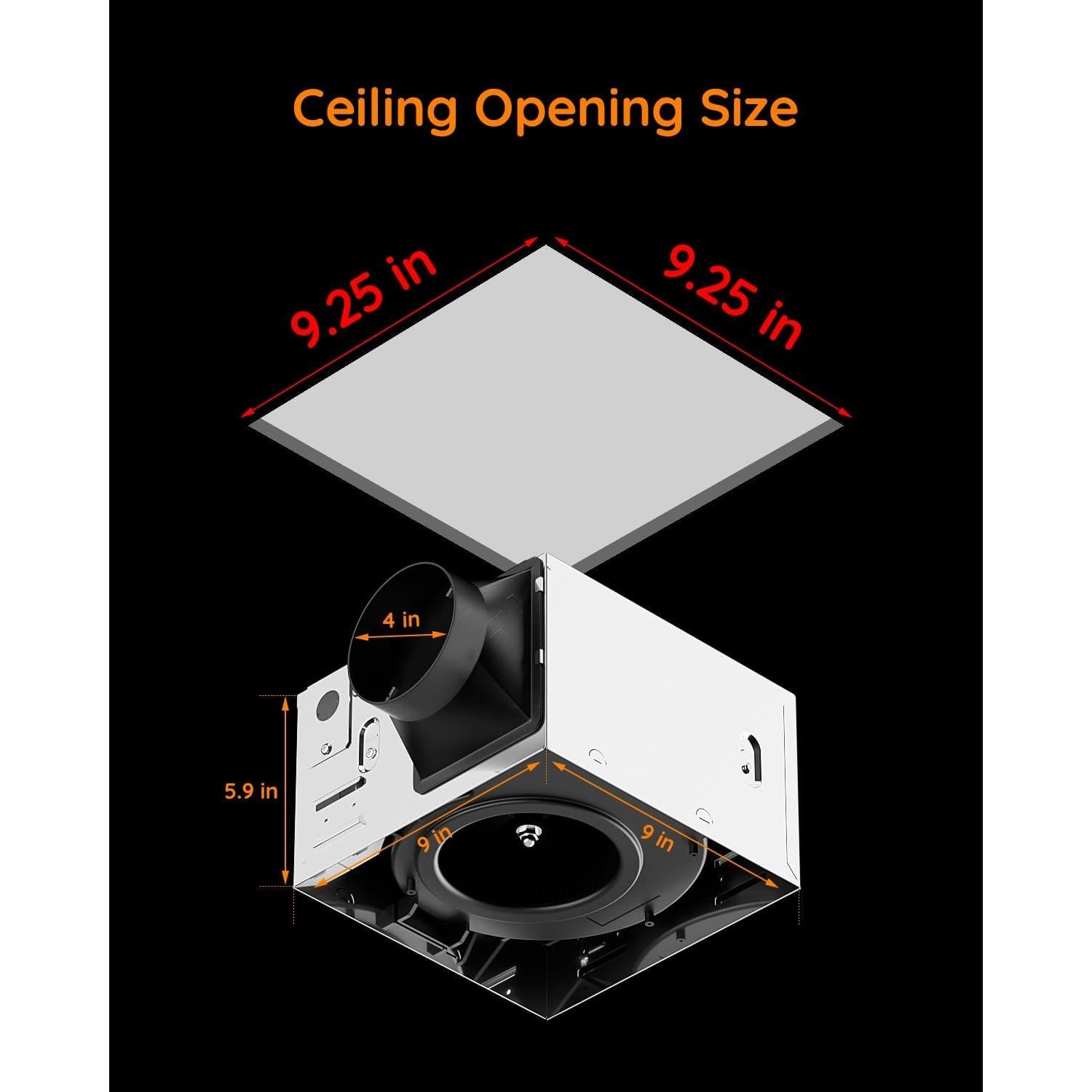 Ventilador de Baño Fitop con Luz LED 130 CFM 47W Plata