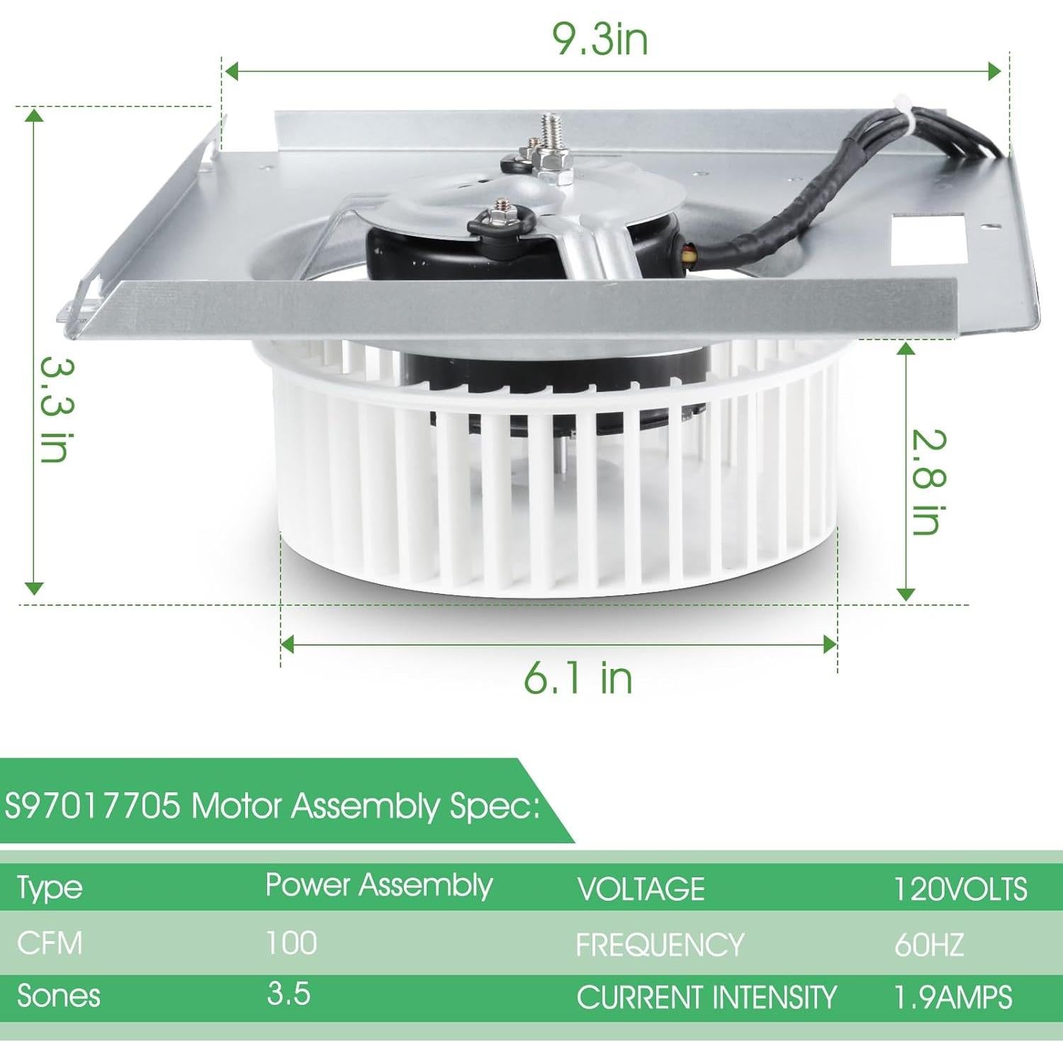 Motor de Reemplazo NuTone 8664RP para Ventilador 97017705