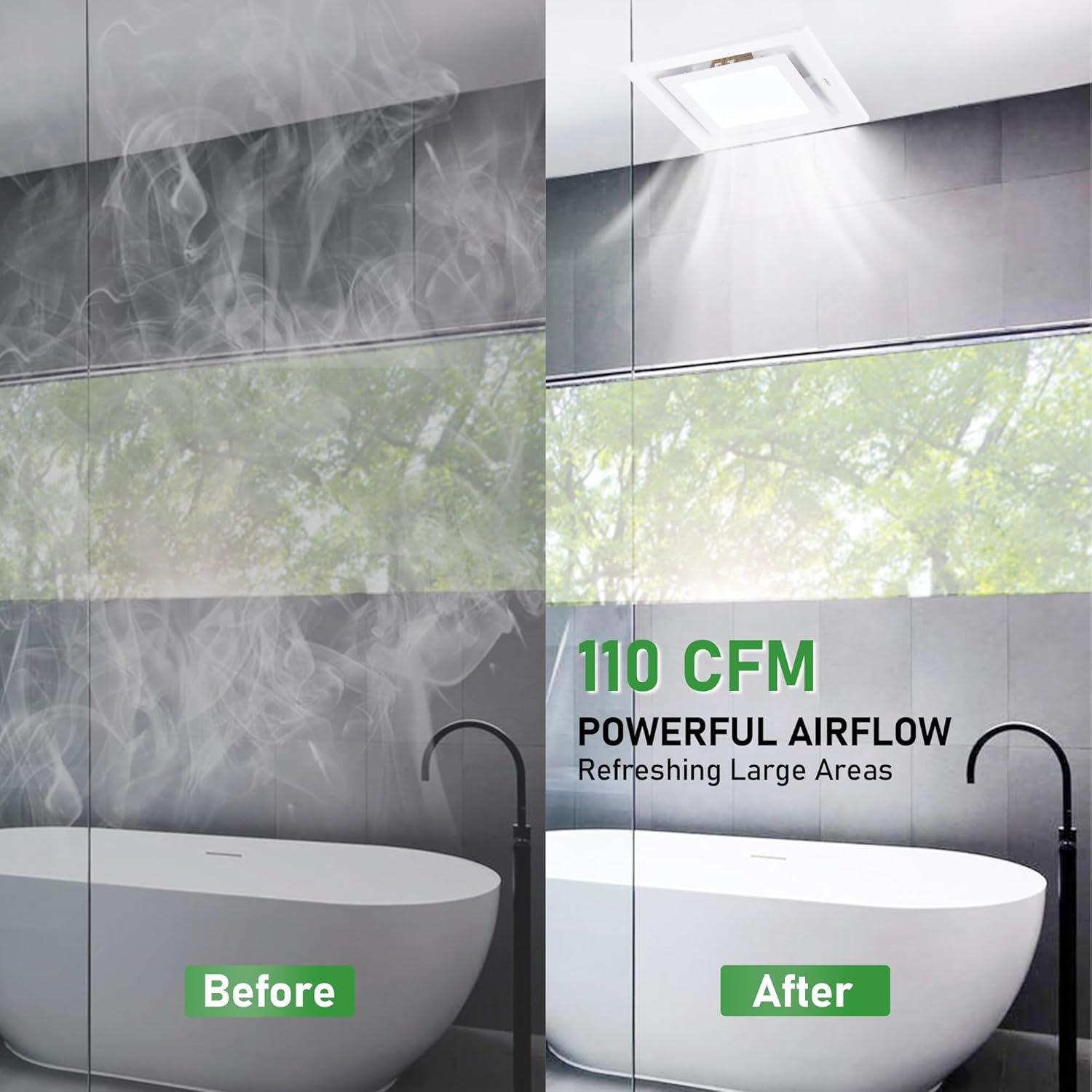 Ventilador Extractor de Baño Yanliangvich 8" con Luz 110 CFM