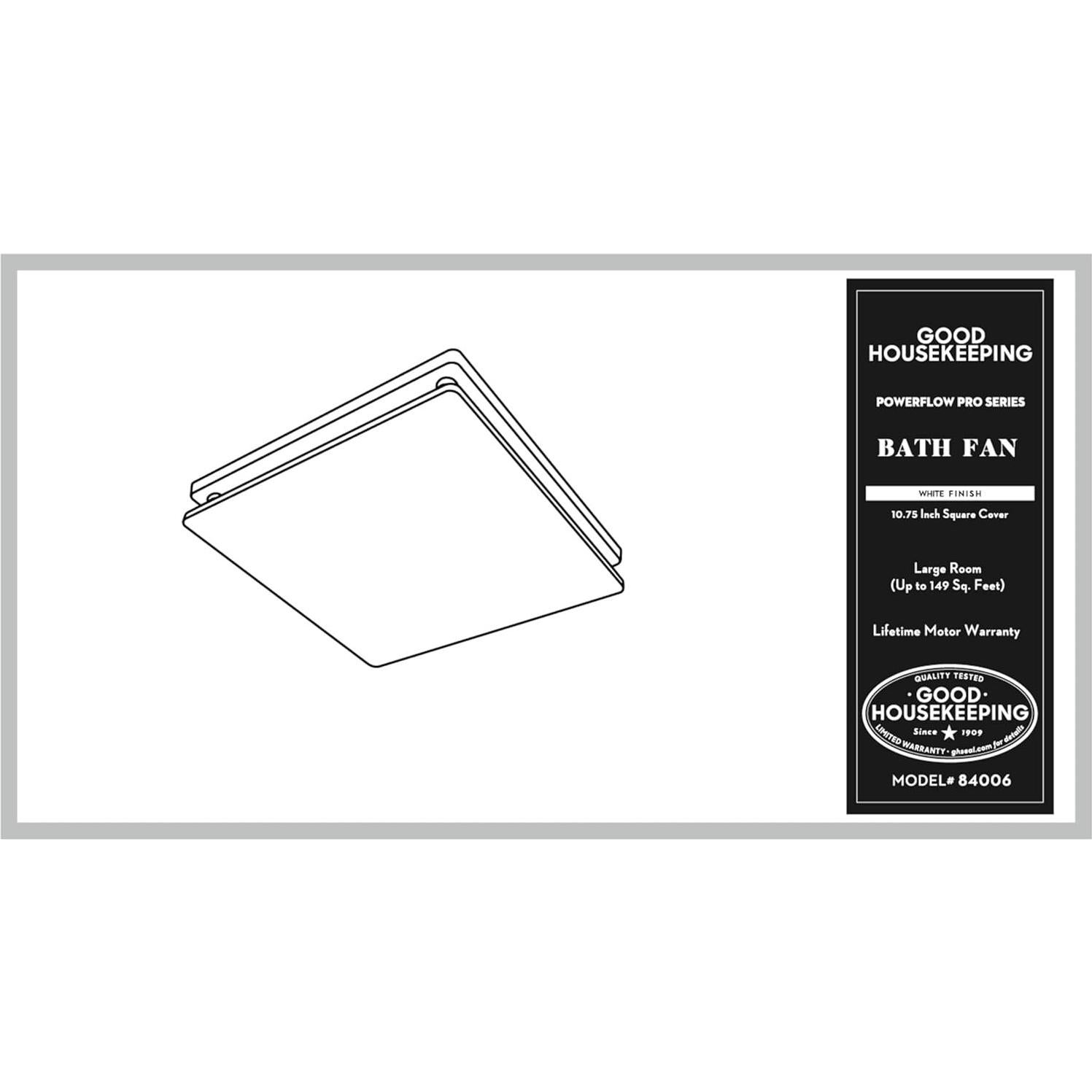 Ventilador Extractor de Baño Good Housekeeping PowerFlow 110 CFM