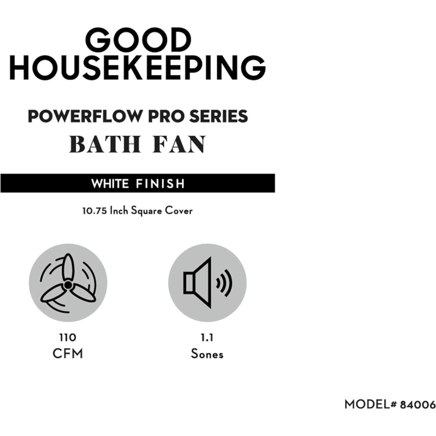 Ventilador Extractor de Baño Good Housekeeping PowerFlow 110 CFM