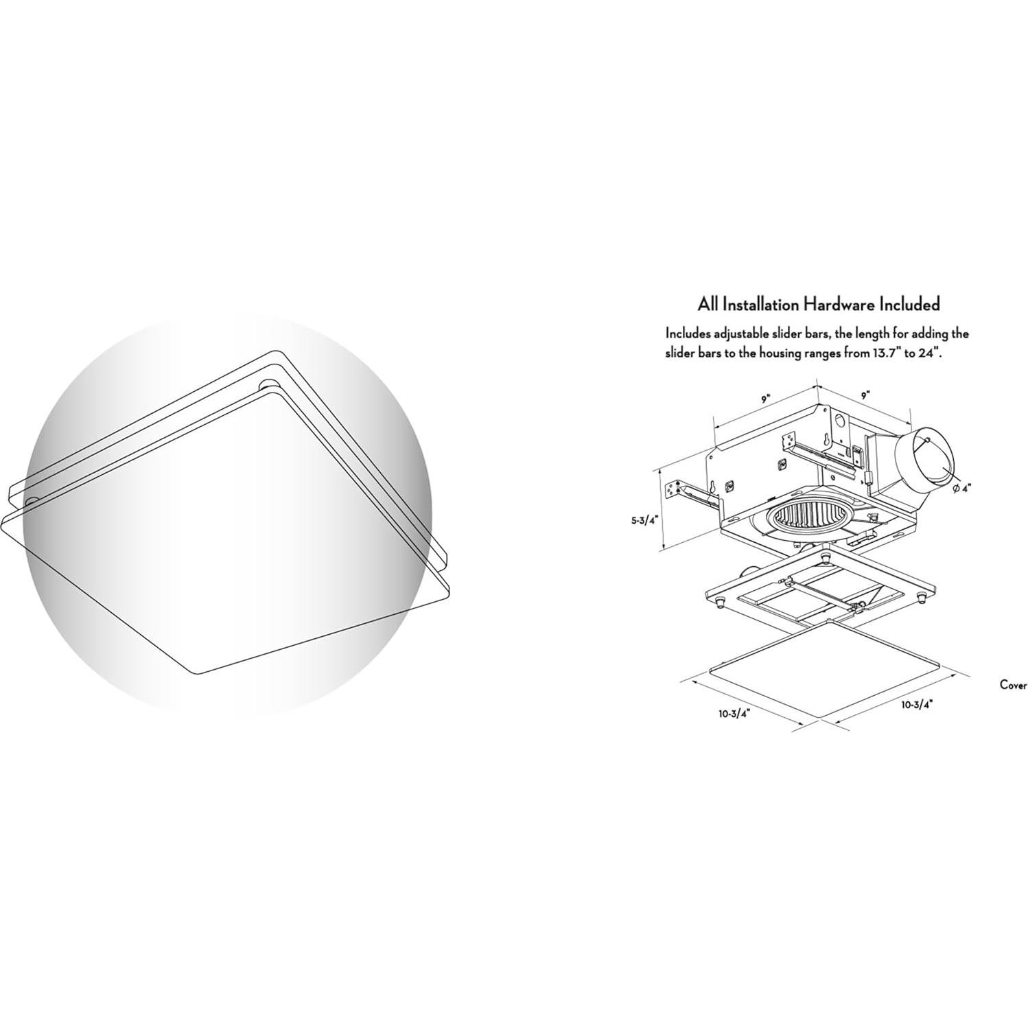Ventilador Extractor de Baño Good Housekeeping PowerFlow 110 CFM