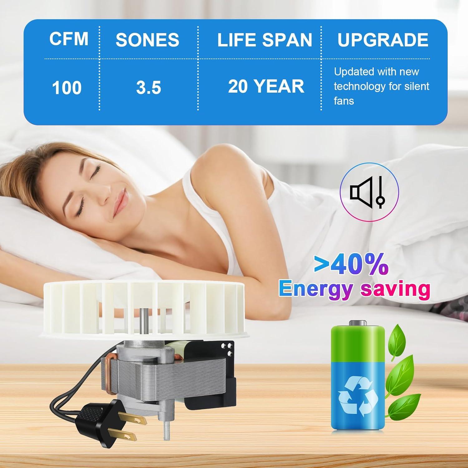 Motor de Reemplazo S89850000 para Ventilador de Baño - Silencioso