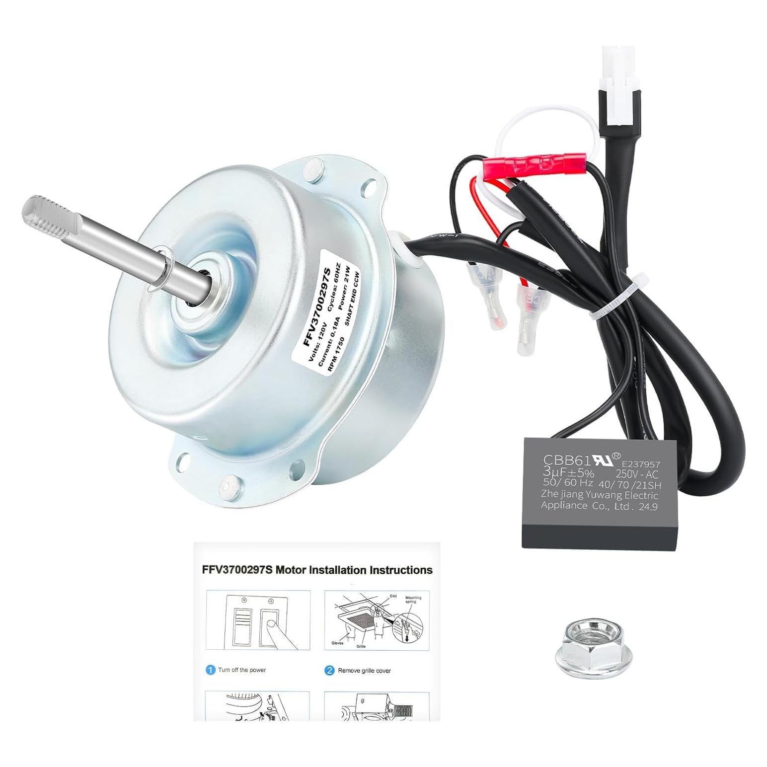 Motor de Reemplazo ZOURSING FFV3700297S para Ventilador de Baño