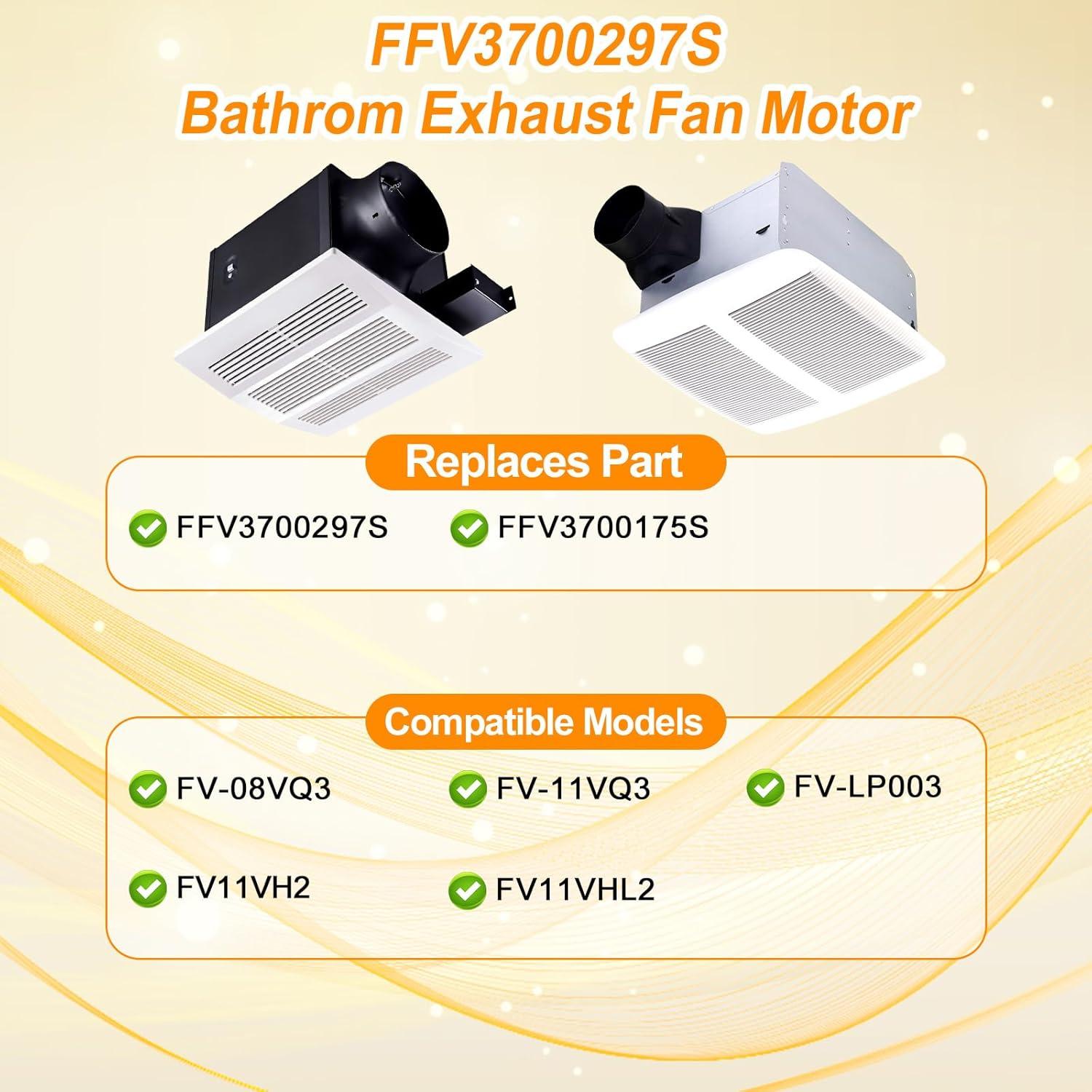 Motor de Reemplazo ZOURSING FFV3700297S para Ventilador de Baño