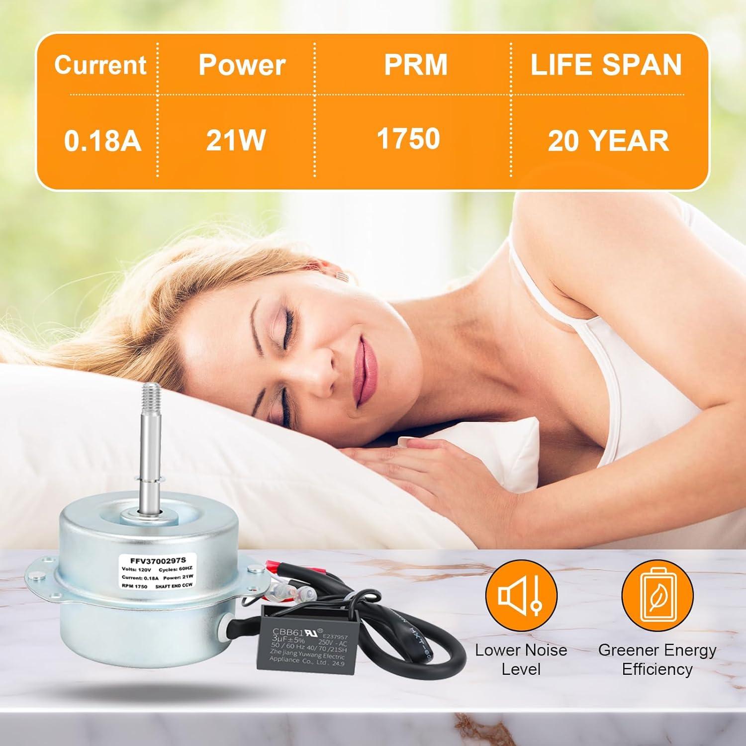 Motor de Reemplazo ZOURSING FFV3700297S para Ventilador de Baño