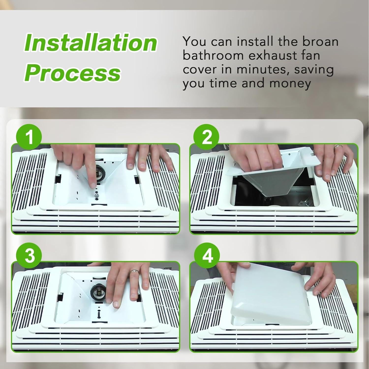 Kit de Reemplazo Rejilla y Lente Ventilador Baño Osyyhe S97013662