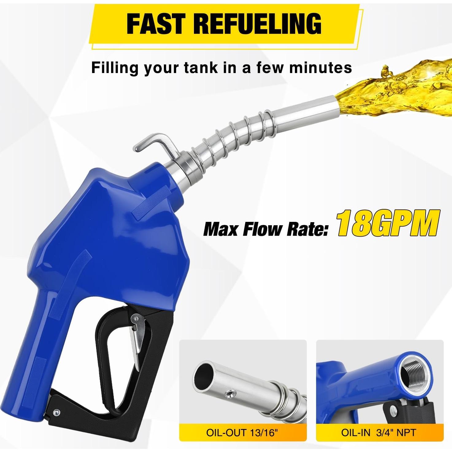 Boquilla de Combustible Nilight 3/4" Automática con Giratorio