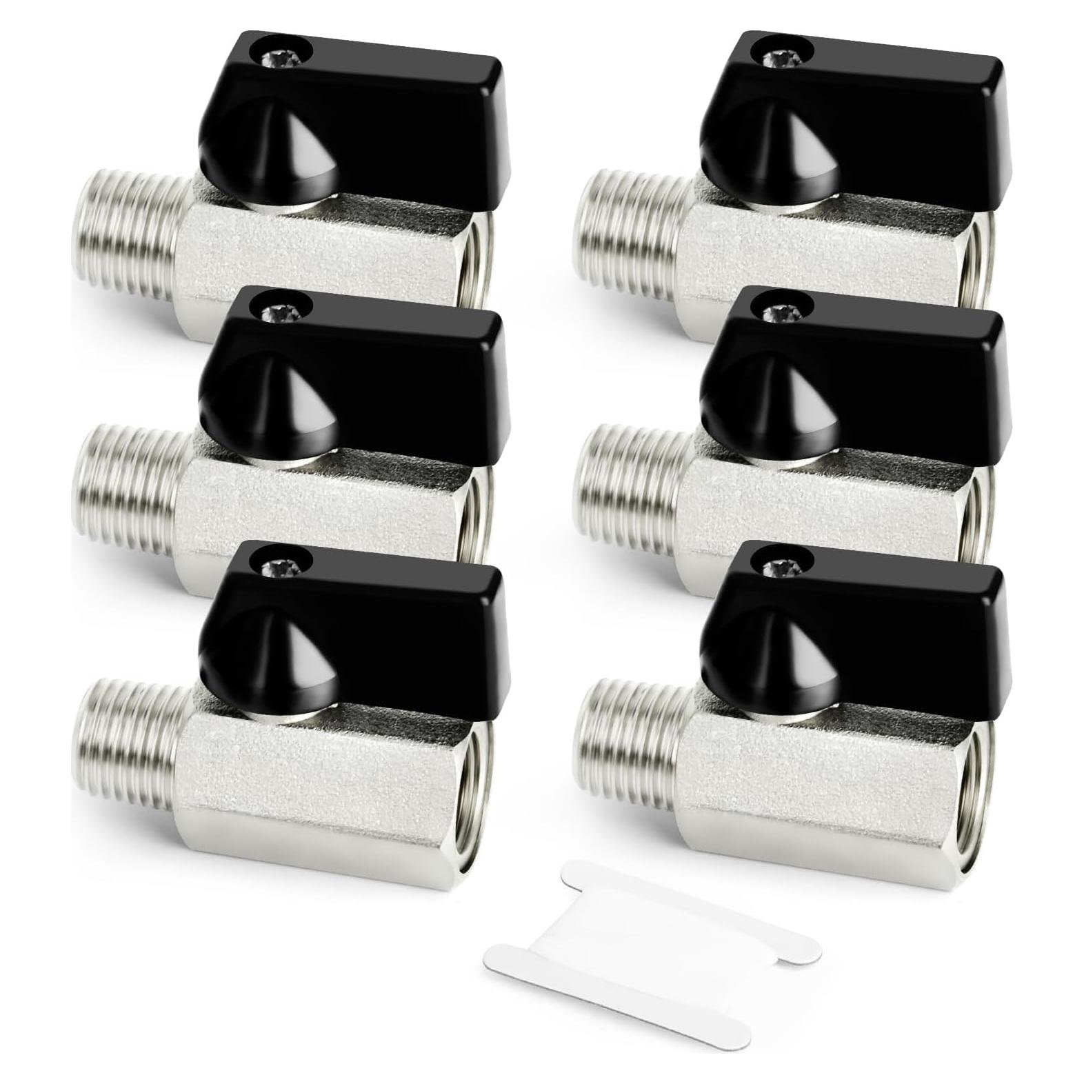 Válvula de Bola Mini de Bronce Gasher 1/4" NPT 3 Piezas