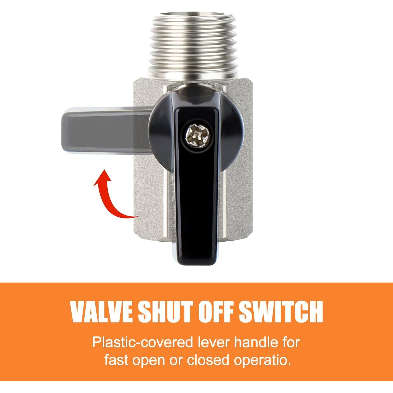 Válvula de Bola Mini de Bronce Gasher 1/4" NPT 3 Piezas