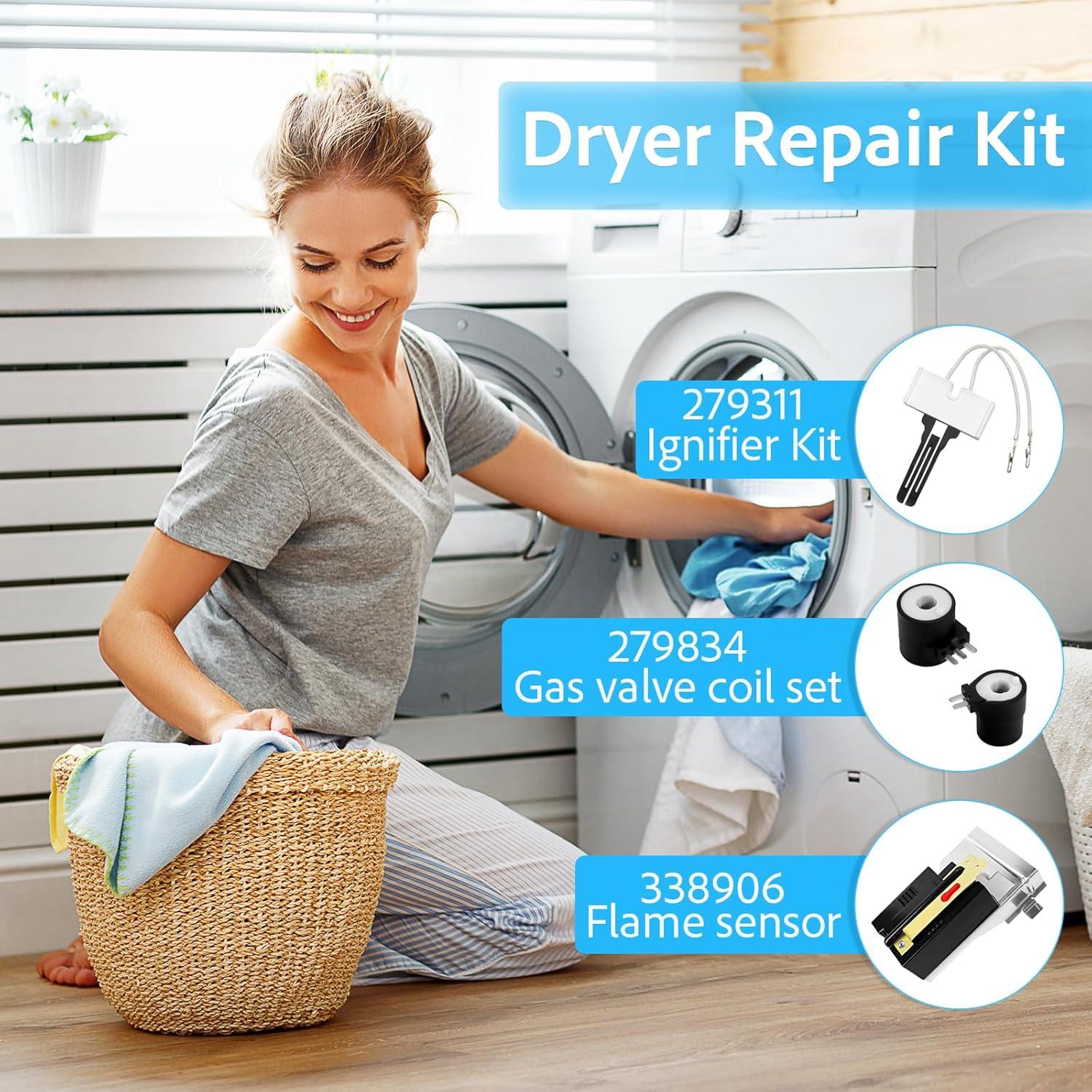 Kit de Revisión Secadora Gas Kenmore Whirlpool 338906 279311 279834