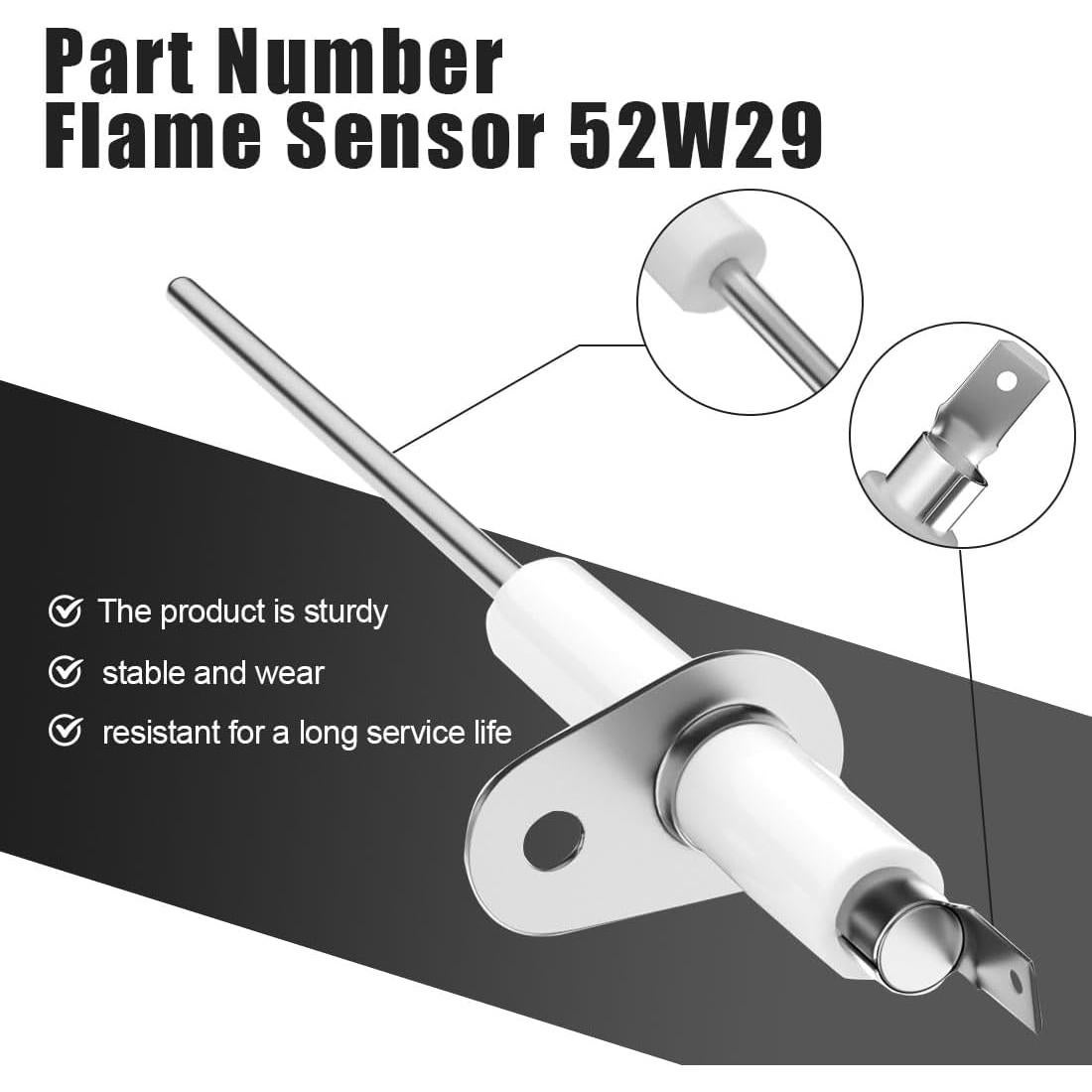 2 Sensores de Llama 52W29 para Hornos Lennox y Ducane