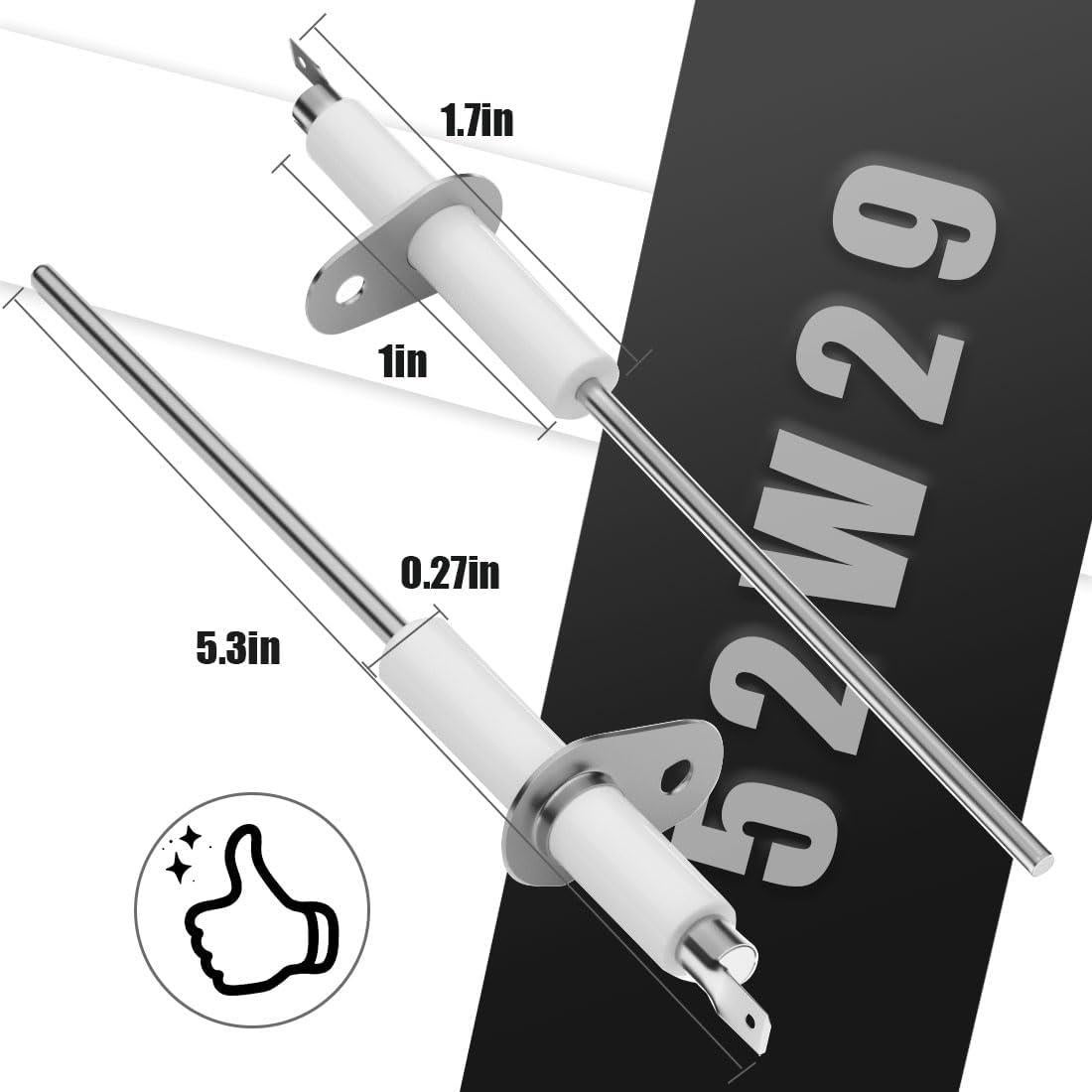 2 Sensores de Llama 52W29 para Hornos Lennox y Ducane
