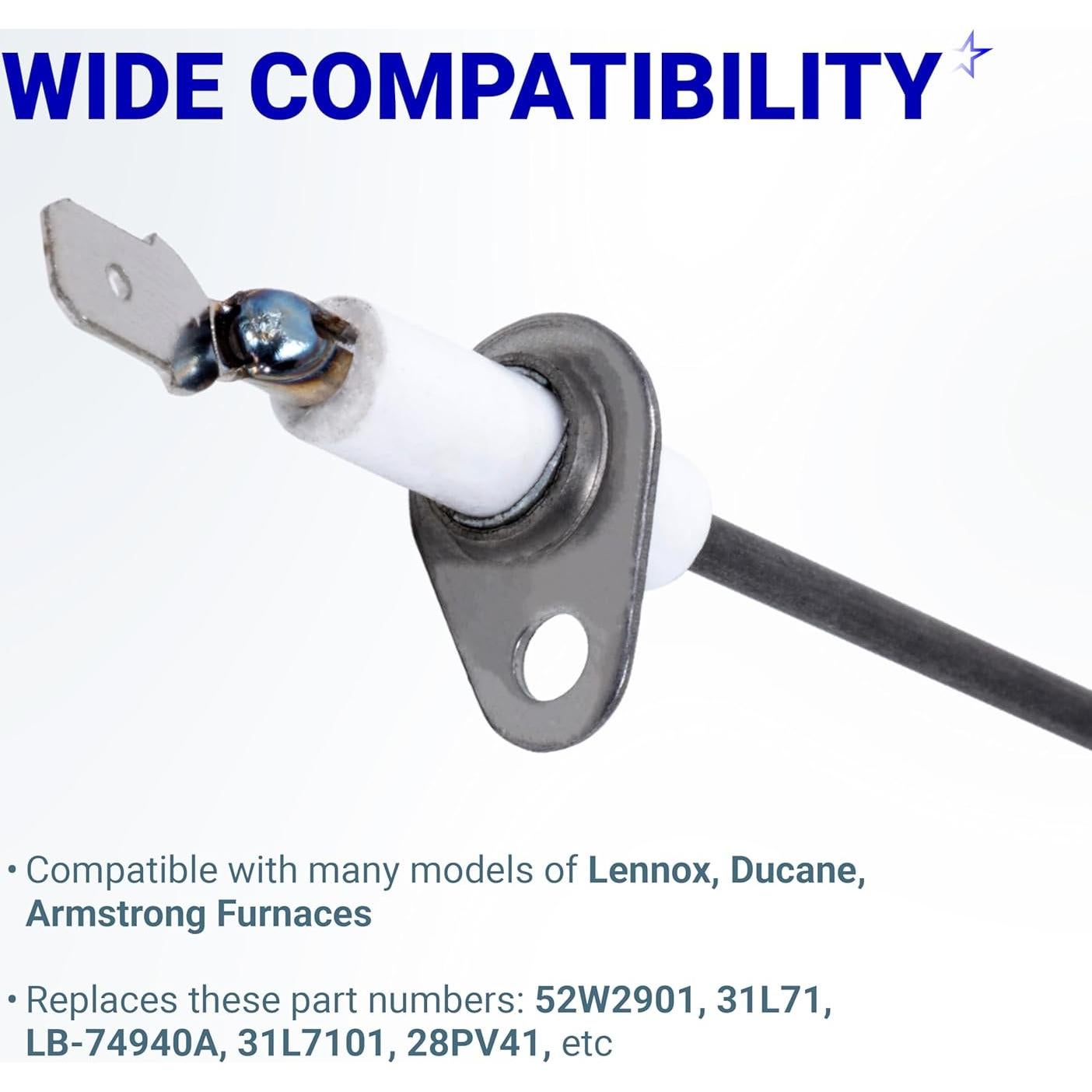 Sensor de Llama de Horno BlueStars 52W29 - Compatible con Lennox, Ducane, Armstrong