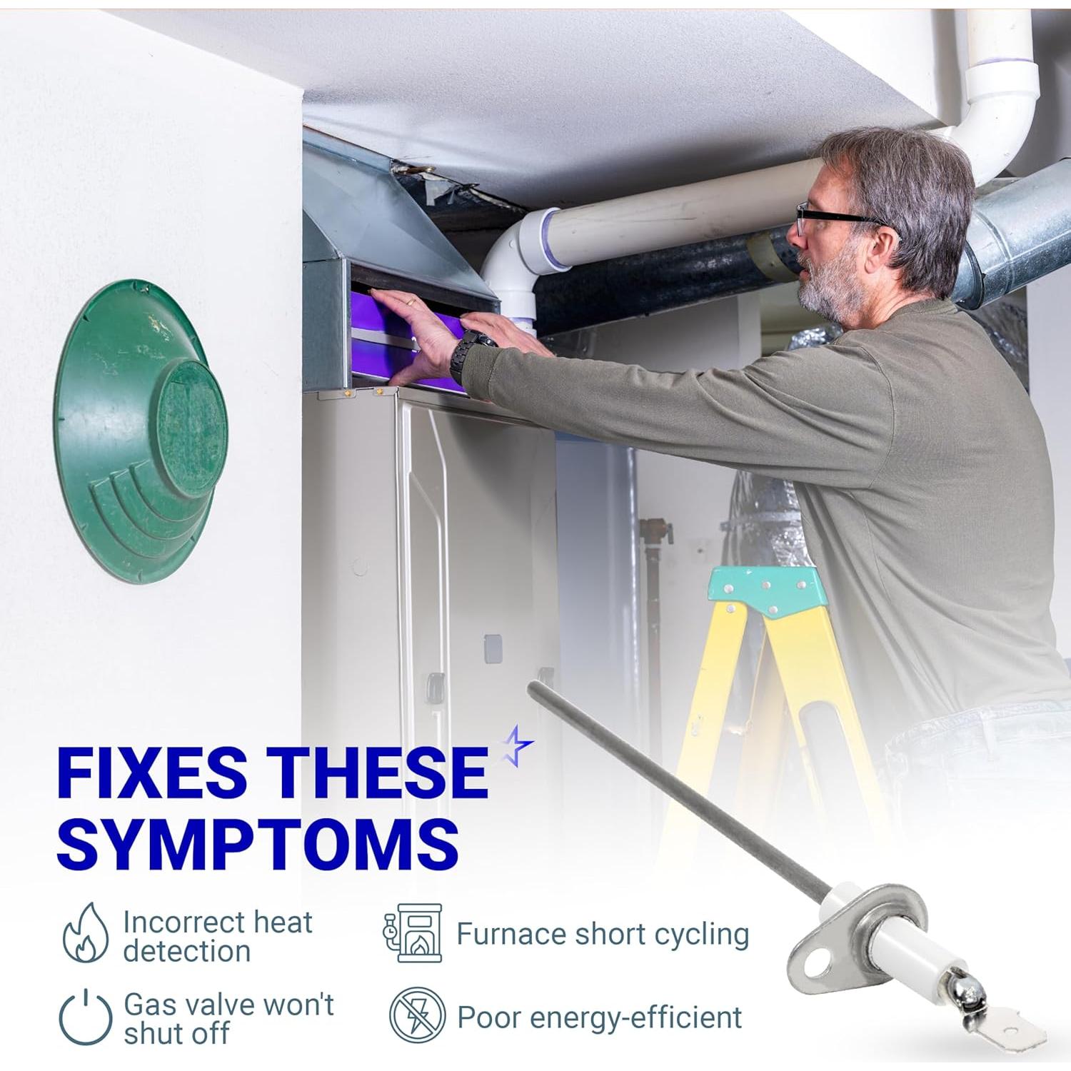 Sensor de Llama de Horno BlueStars 52W29 - Compatible con Lennox, Ducane, Armstrong