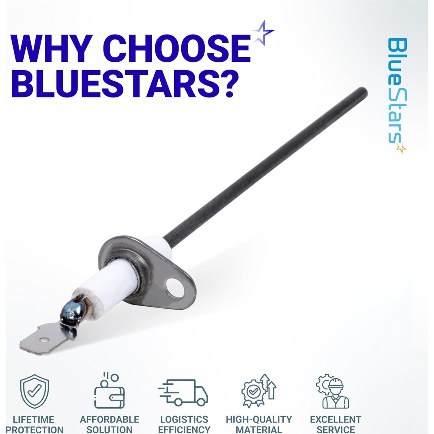 Sensor de Llama de Horno BlueStars 52W29 - Compatible con Lennox, Ducane, Armstrong