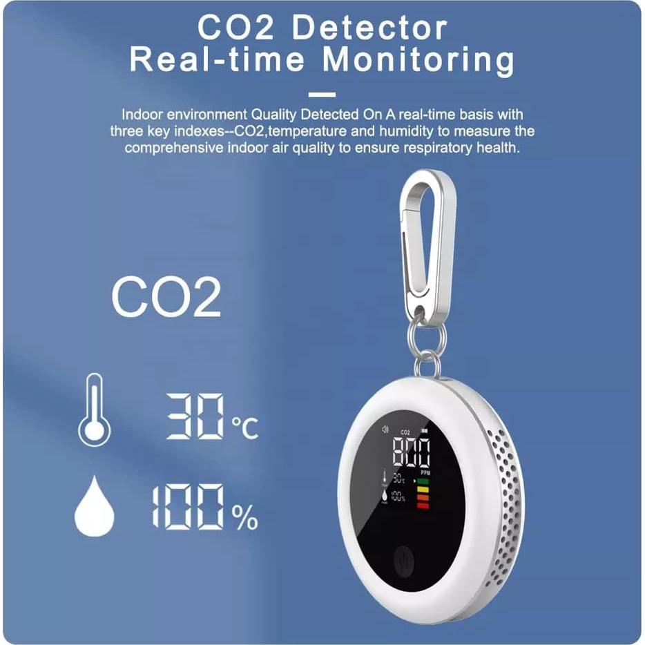 Detector de Calidad del Aire Genérico T08-CO2 con Pantalla LCD
