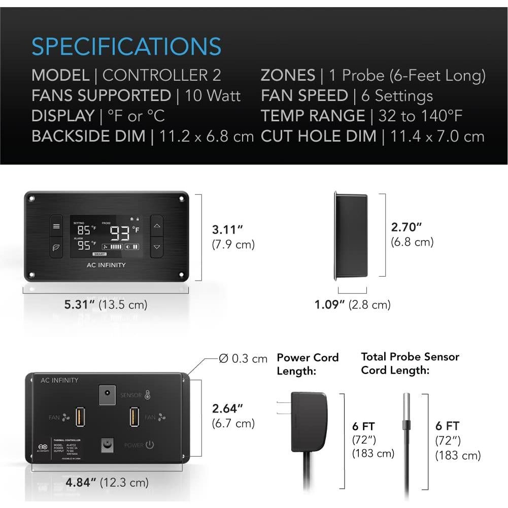 Ventilador Silencioso AC Infinity AIRPLATE S9 45.72 cm