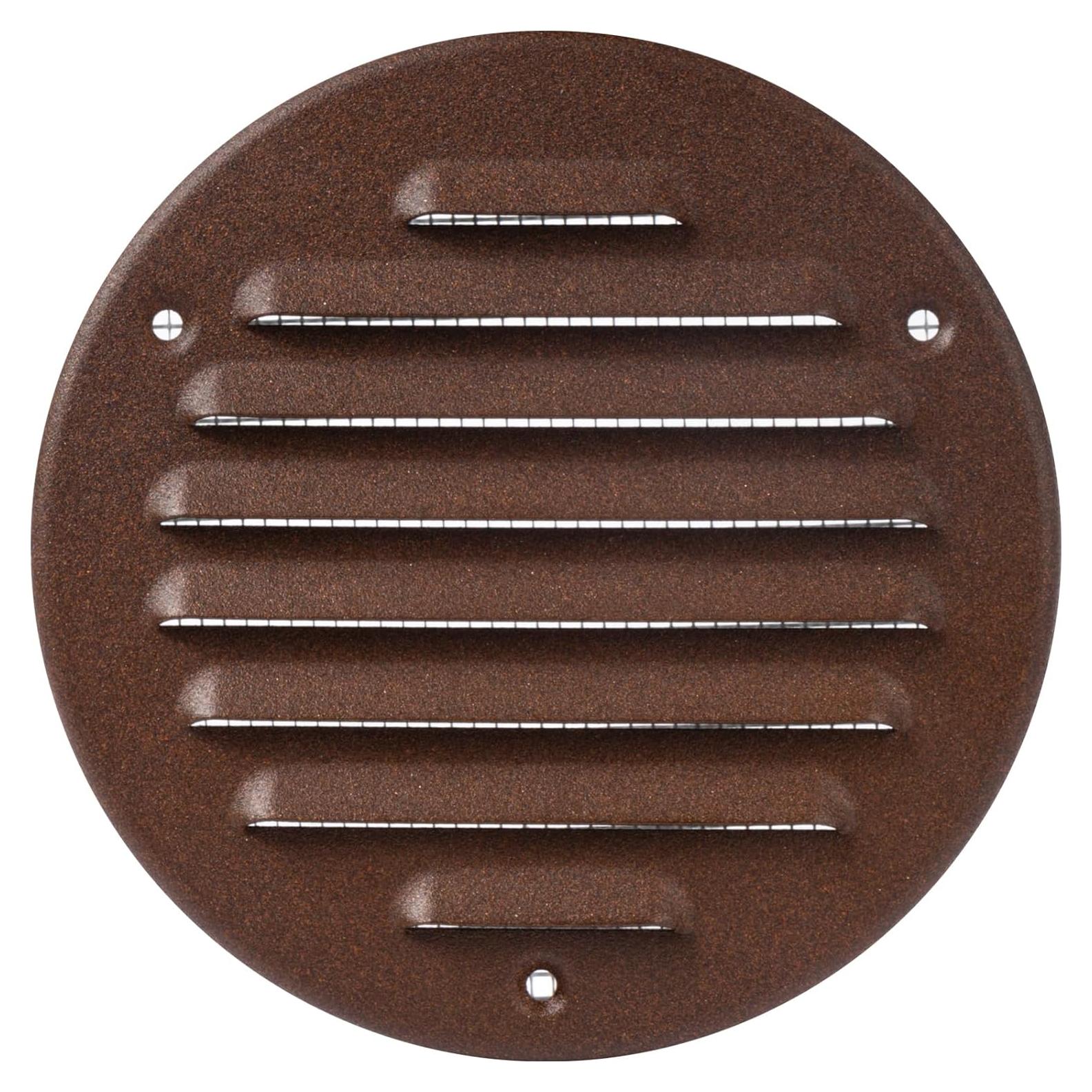 Rejilla de Ventilación Redonda Metal Marrón 10 cm ECOPRO VENT