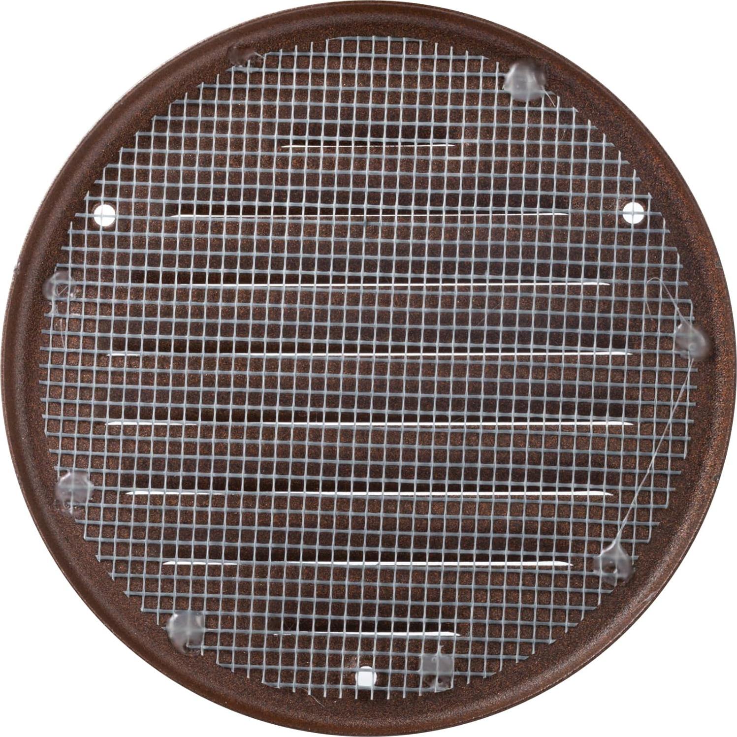 Rejilla de Ventilación Redonda Metal Marrón 10 cm ECOPRO VENT