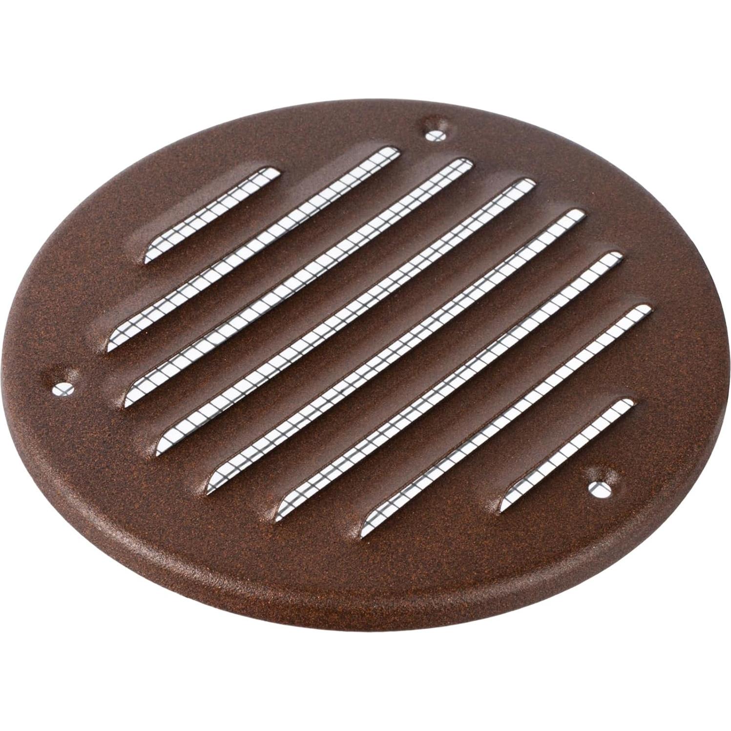 Rejilla de Ventilación Redonda Metal Marrón 10 cm ECOPRO VENT