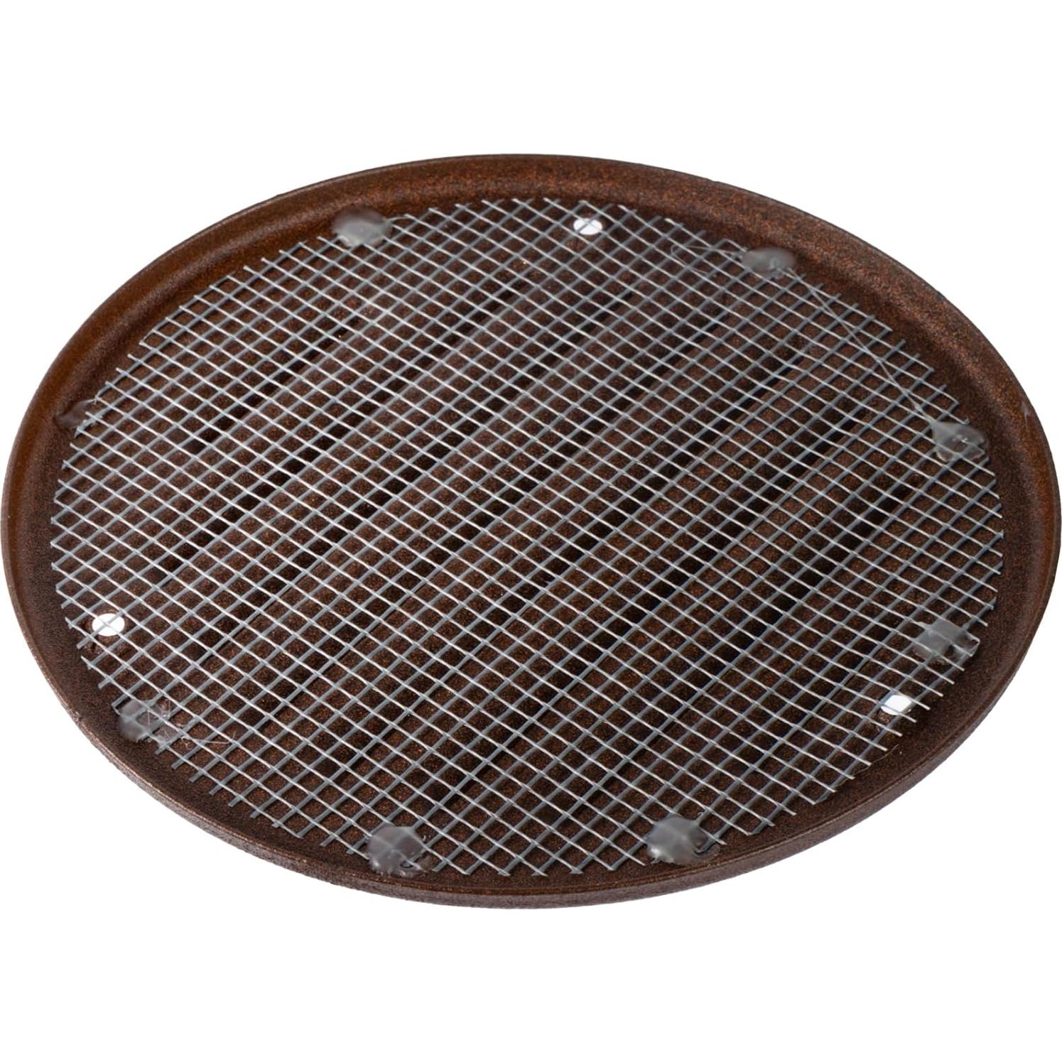 Rejilla de Ventilación Redonda Metal Marrón 10 cm ECOPRO VENT