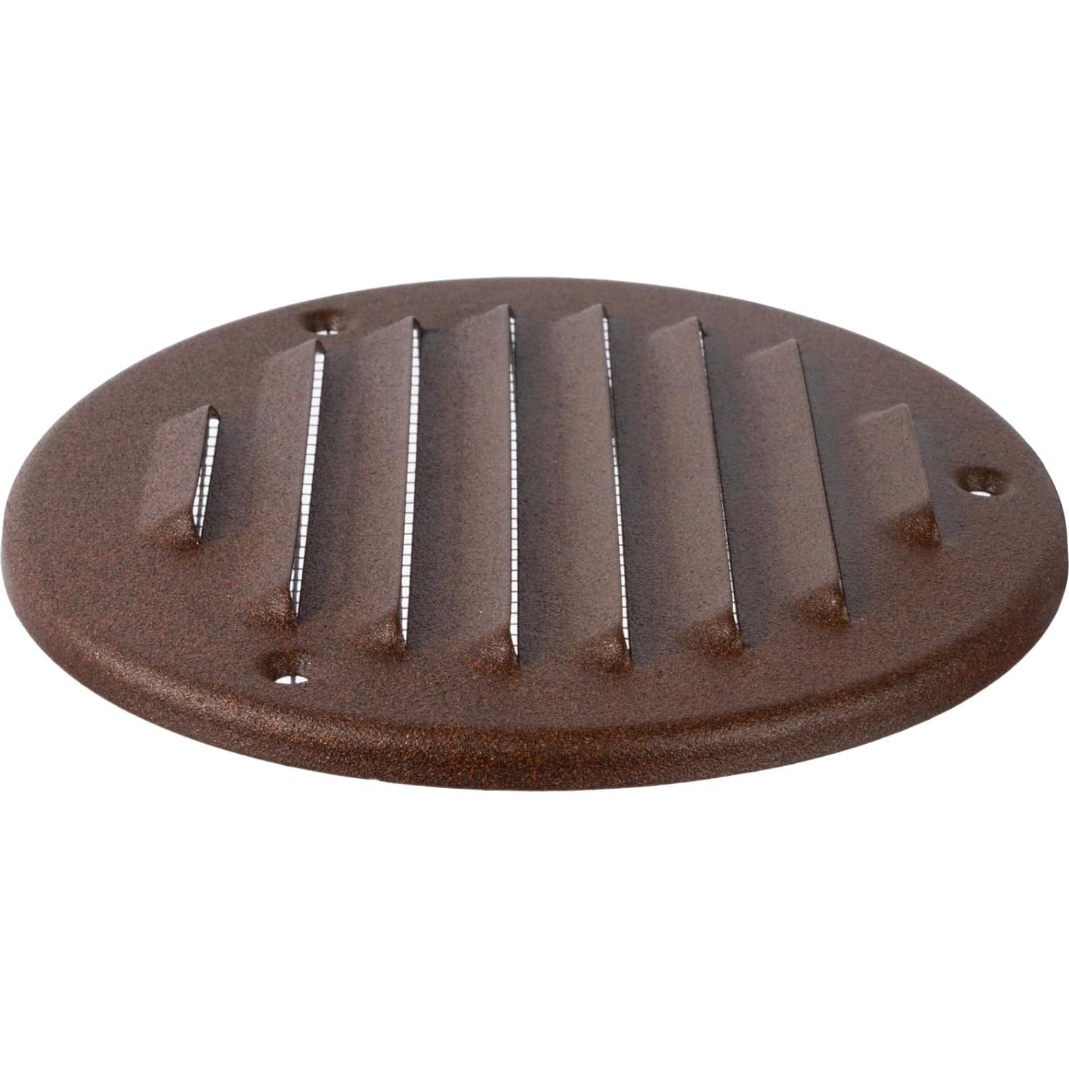 Rejilla de Ventilación Redonda Metal Marrón 10 cm ECOPRO VENT