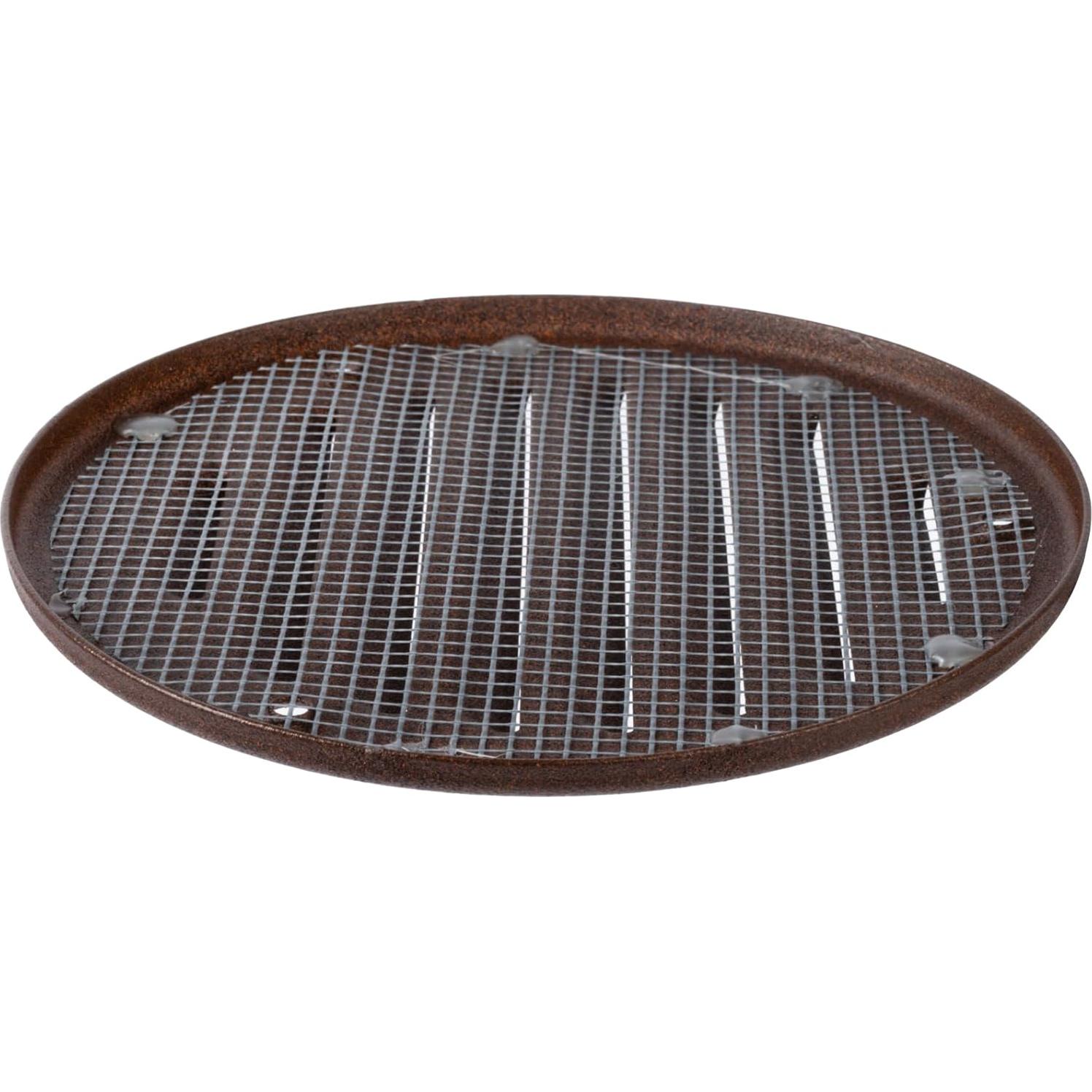 Rejilla de Ventilación Redonda Metal Marrón 10 cm ECOPRO VENT
