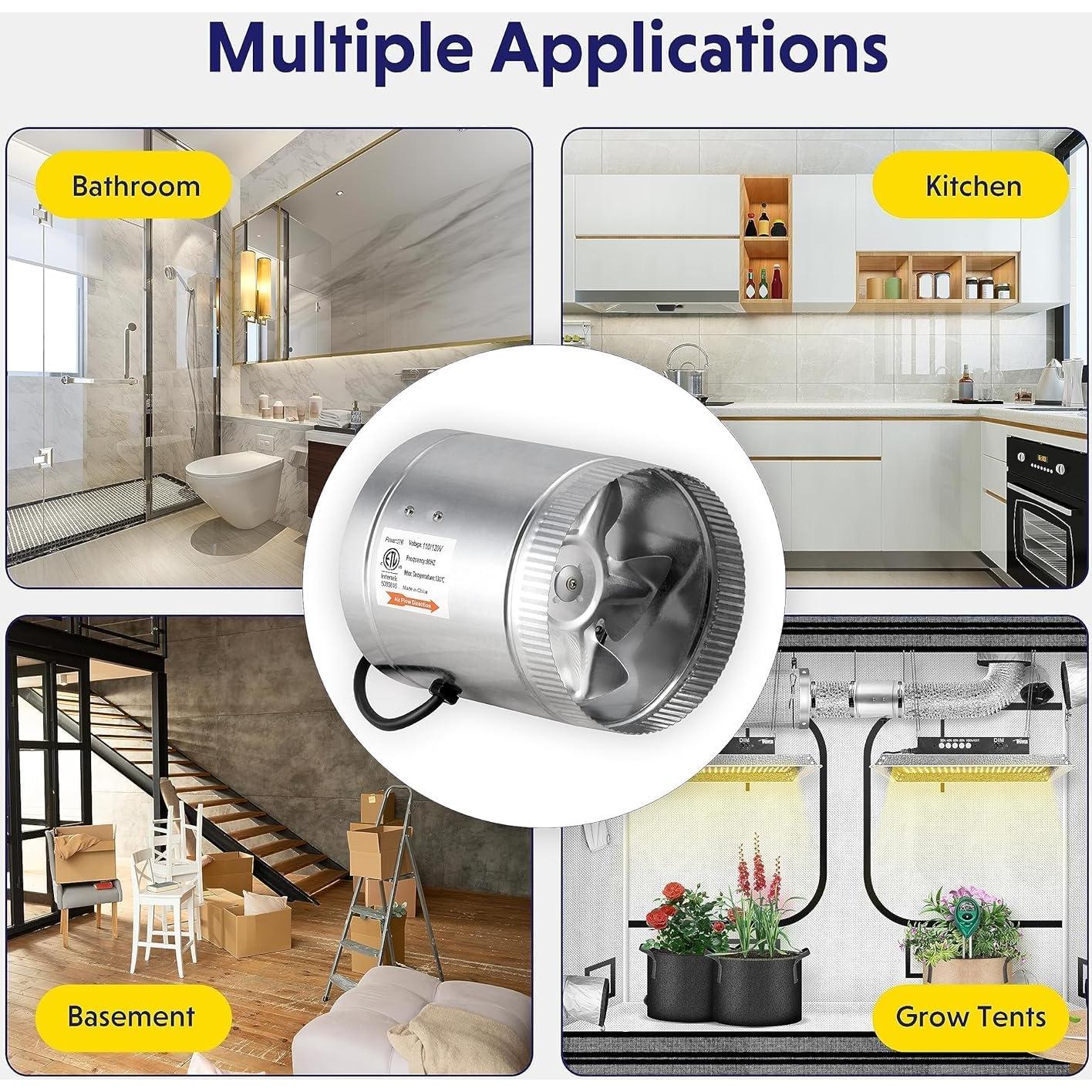 Ventilador de Extracción Simple Deluxe 15 cm 240 CFM Bajo Ruido