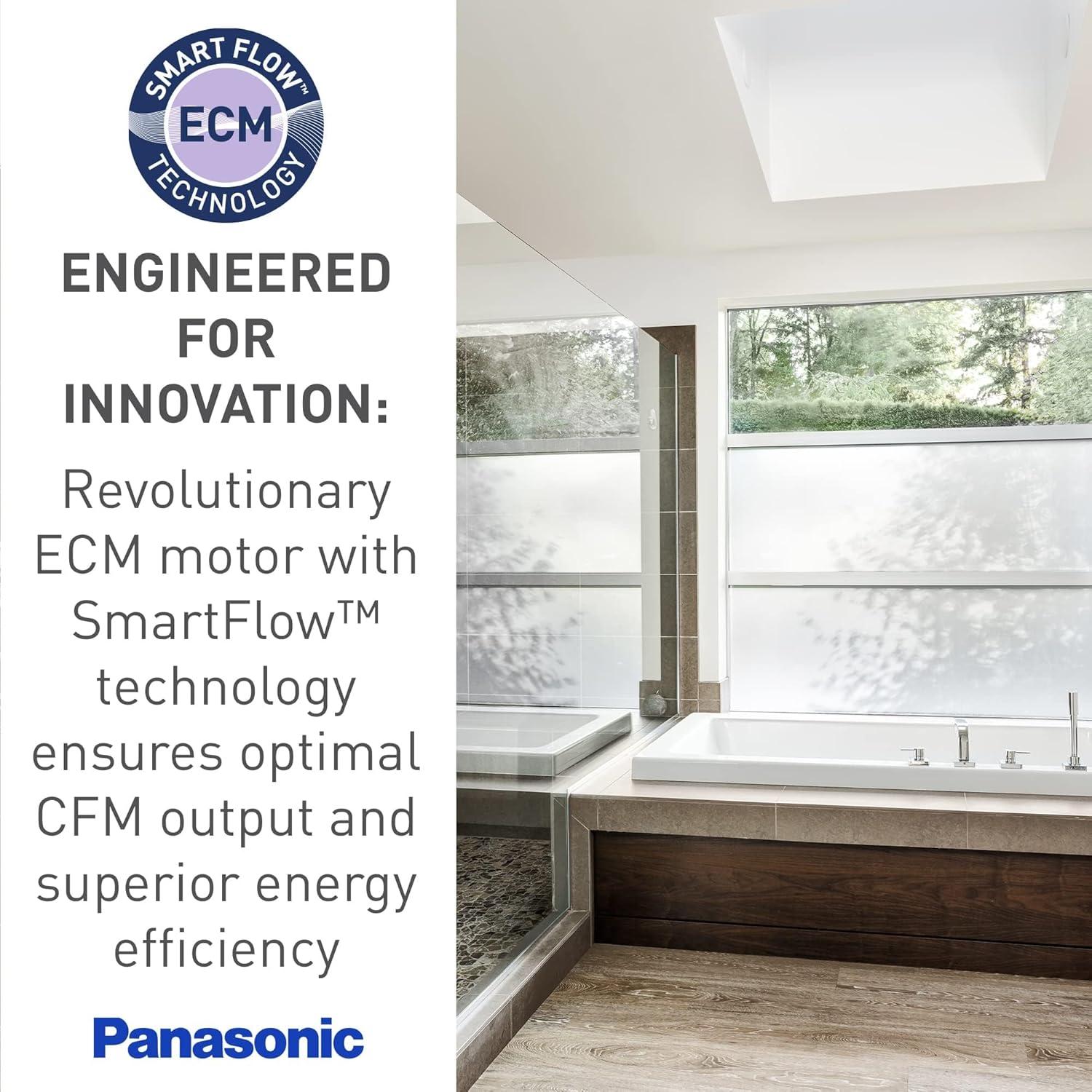 Ventilador de Extracción para Baño Panasonic FV-0511VQL1 con Luz LED 110 CFM