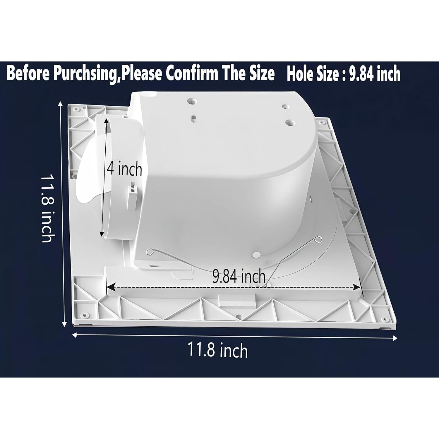 Ventilador Extractor de Baño Aydomer con Luz LED 6500K