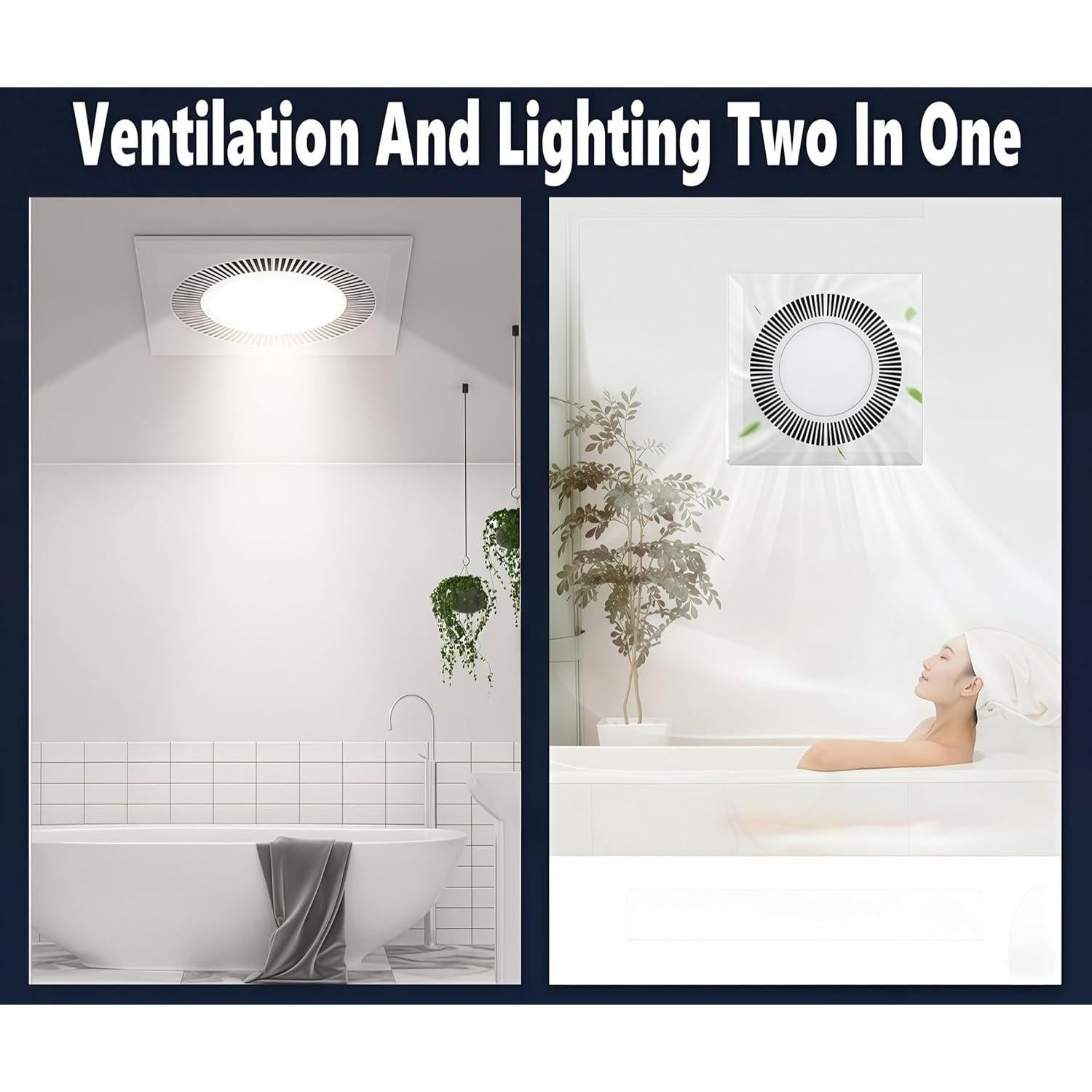 Ventilador Extractor de Baño Aydomer con Luz LED 6500K