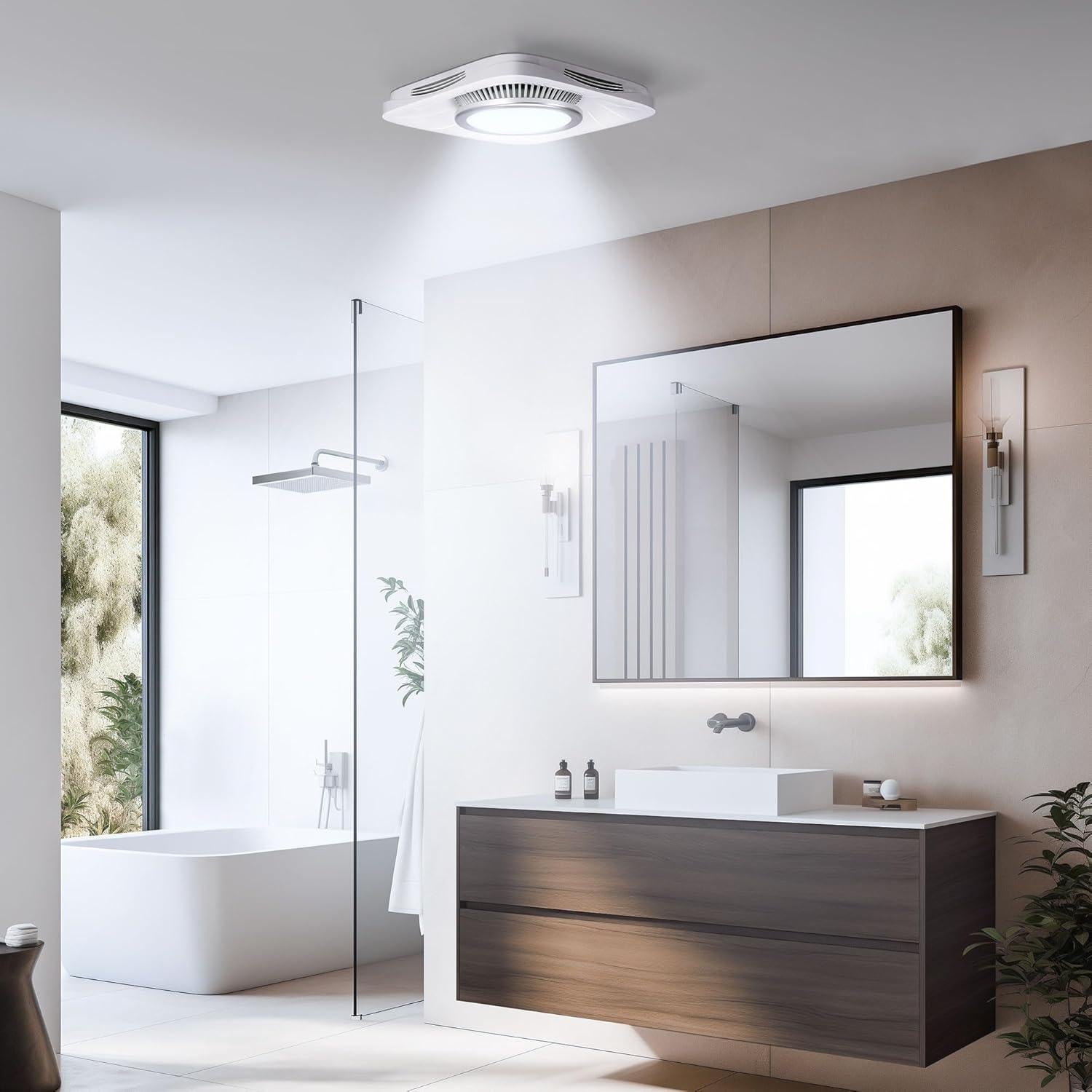 Ventilador de Baño VIVOHOME 110 CFM con Luz LED 6000K