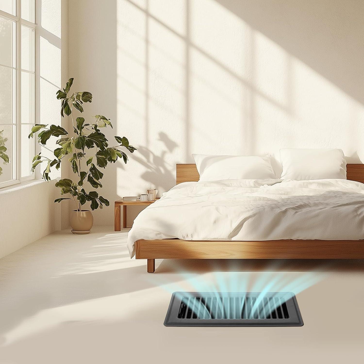 Rejilla de Piso 4x10 BYEWIRE Negra - Acero Resistente 1 Paquete