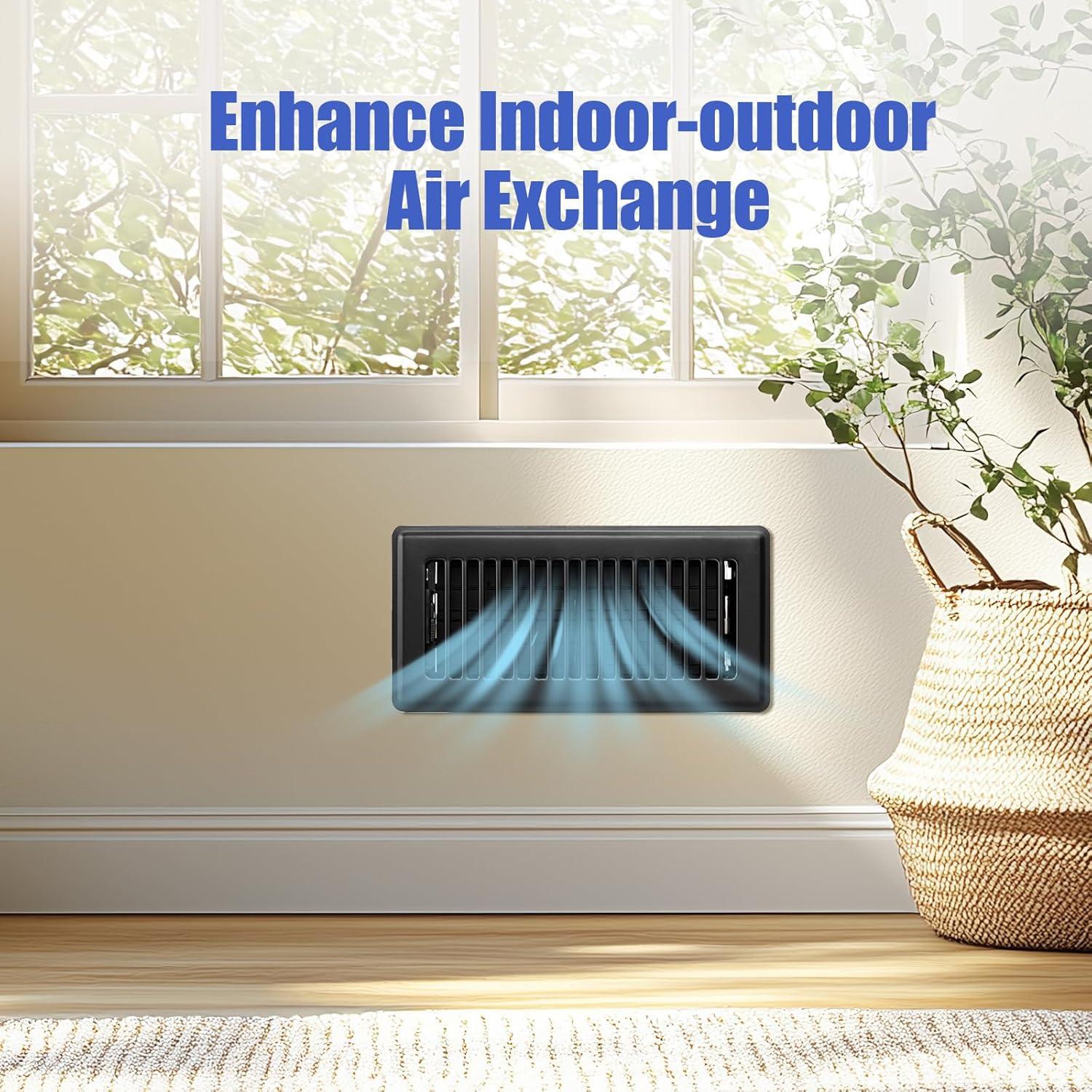 Rejilla de Piso 4x10 BYEWIRE Negra - Acero Resistente 1 Paquete