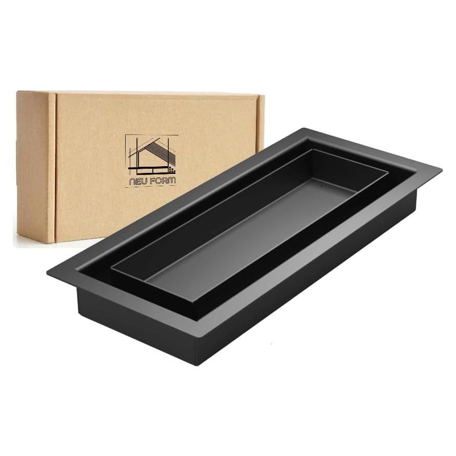 Rejilla de Piso 10x25 cm NeuForm Acero Negro Ventilación