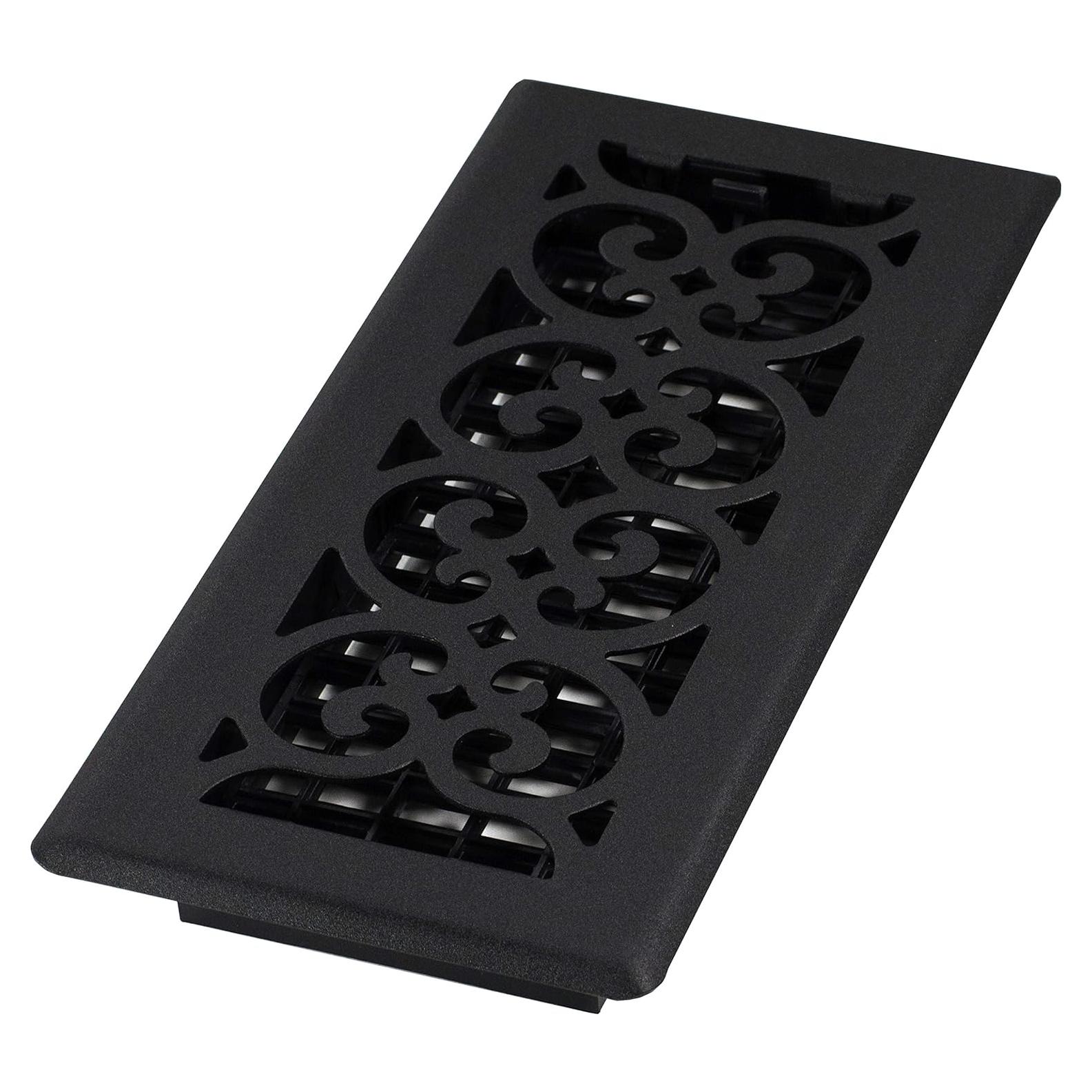 Rejilla de Piso Decor Grates ST410 10x25 cm Negro Texturizado