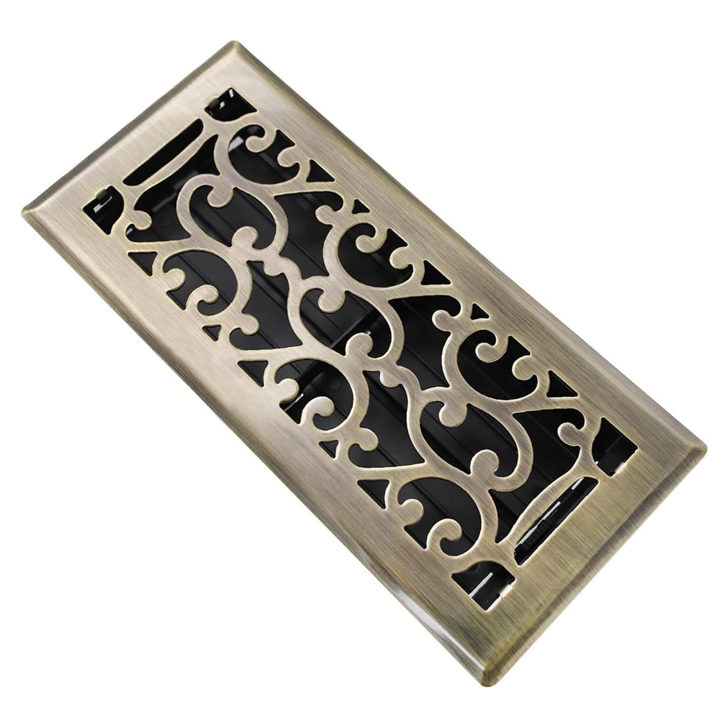 Rejilla de Piso SANYCASA 10x25 cm Bronce Antiguo Ajustable