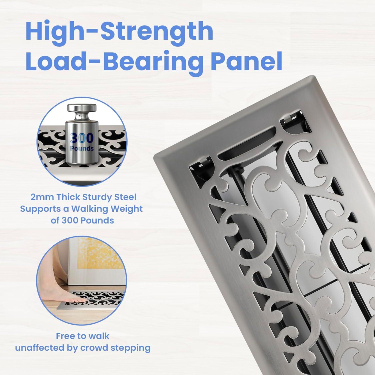 Registro de Piso 4x25 cm Howeall Níquel Satinado Savannah