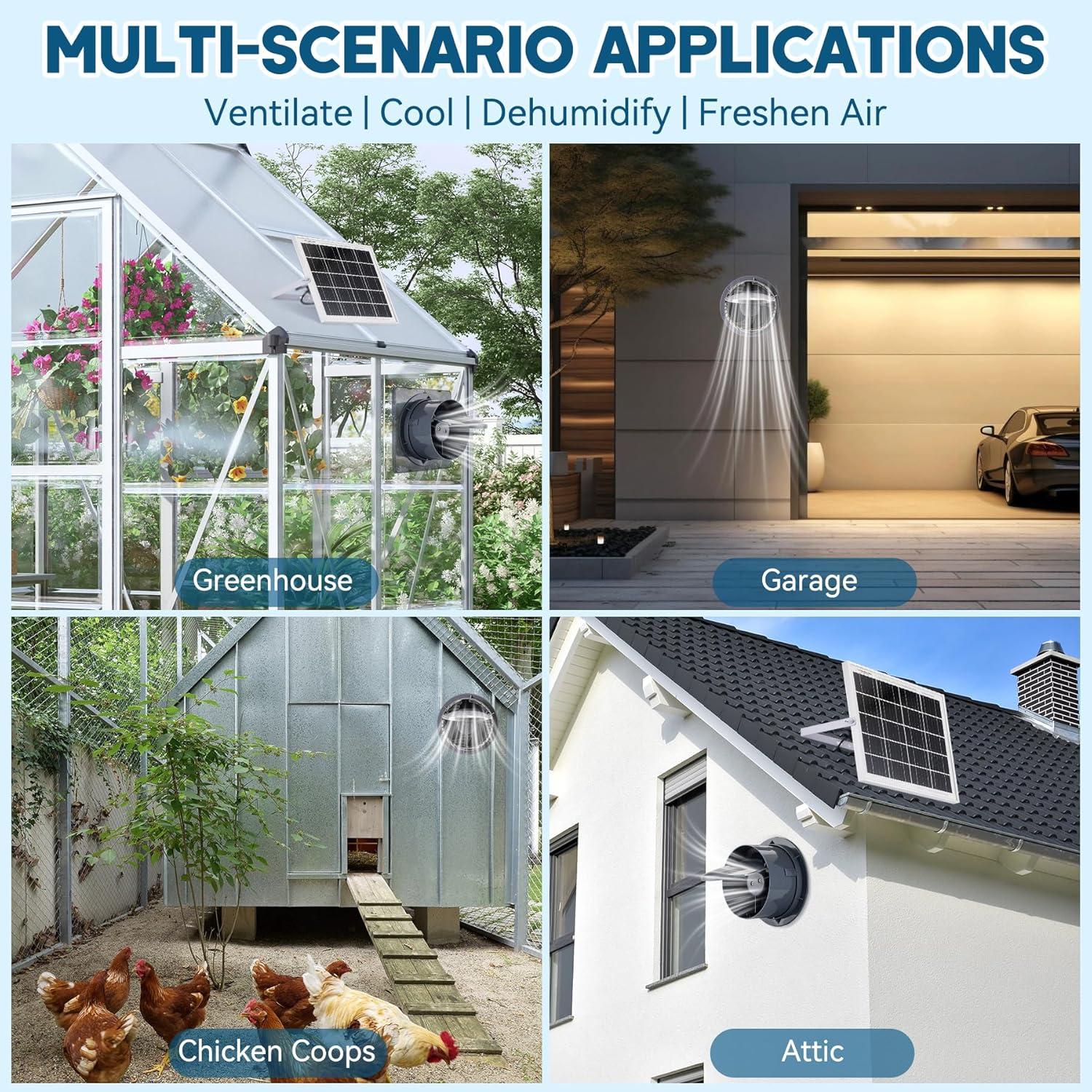 Ventilador de Escape Solar Prozilon A8 25W 430 CFM 8"