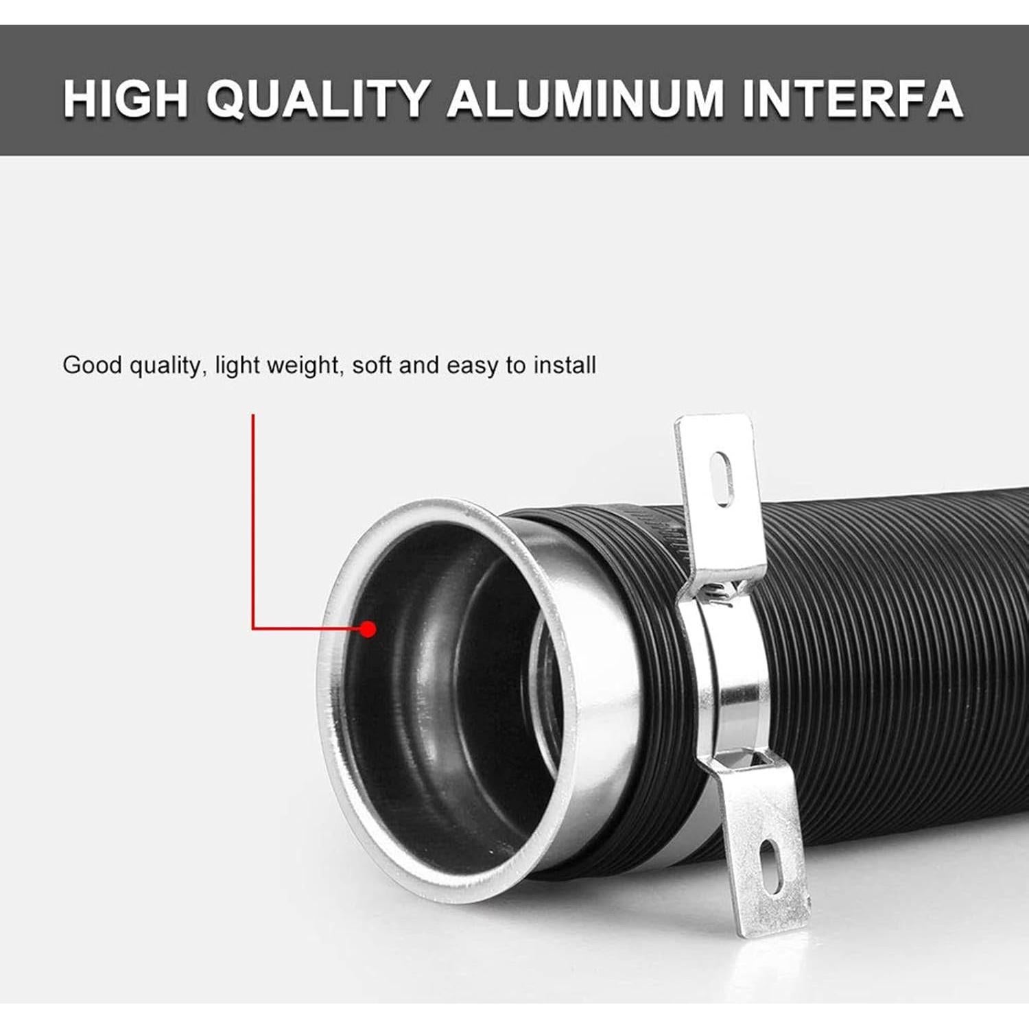 Manguera de Admisión Flexible 76mm Sporacingrts Plateada