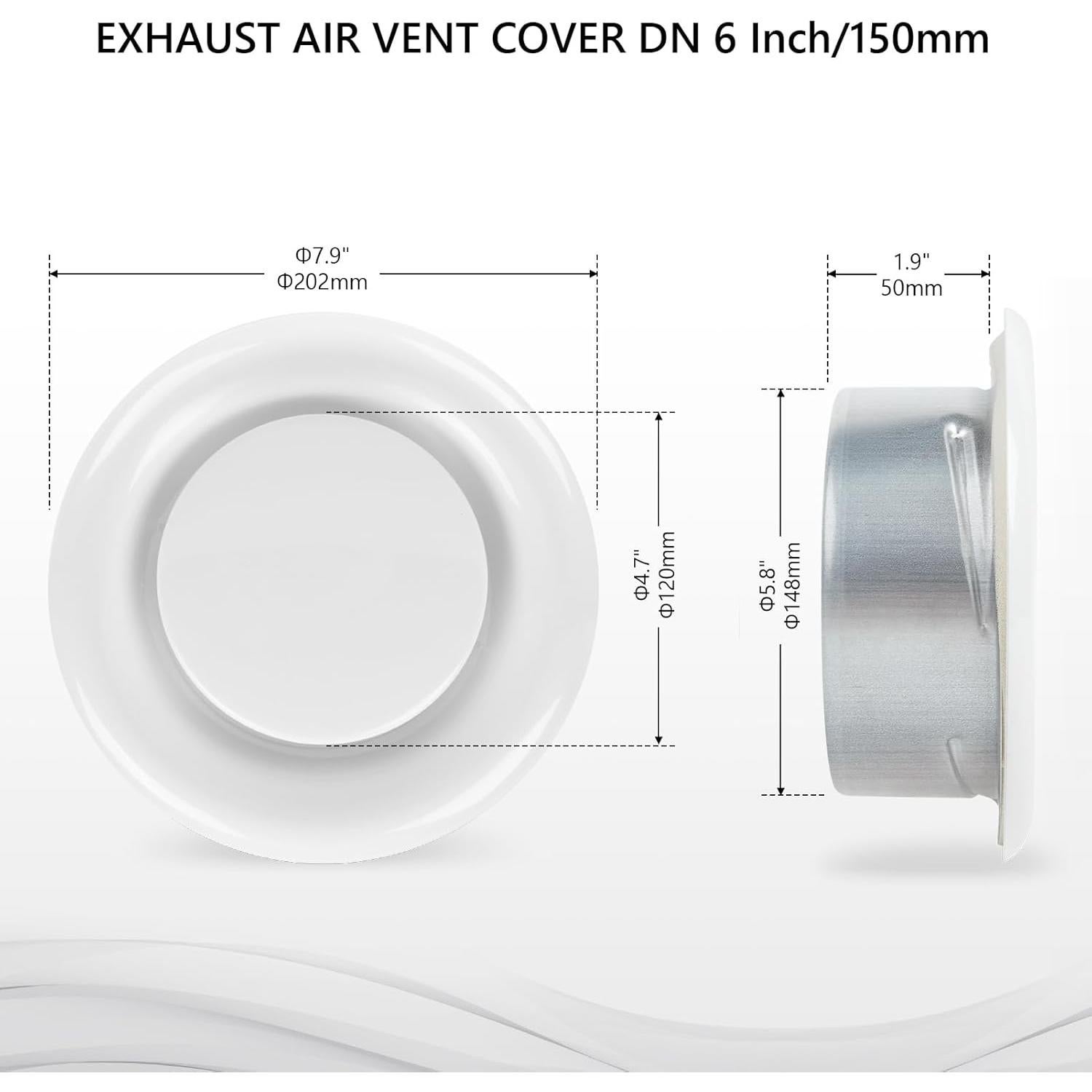 Cubierta de Ventilación Redonda FRESH SPEED 150 mm Ajustable