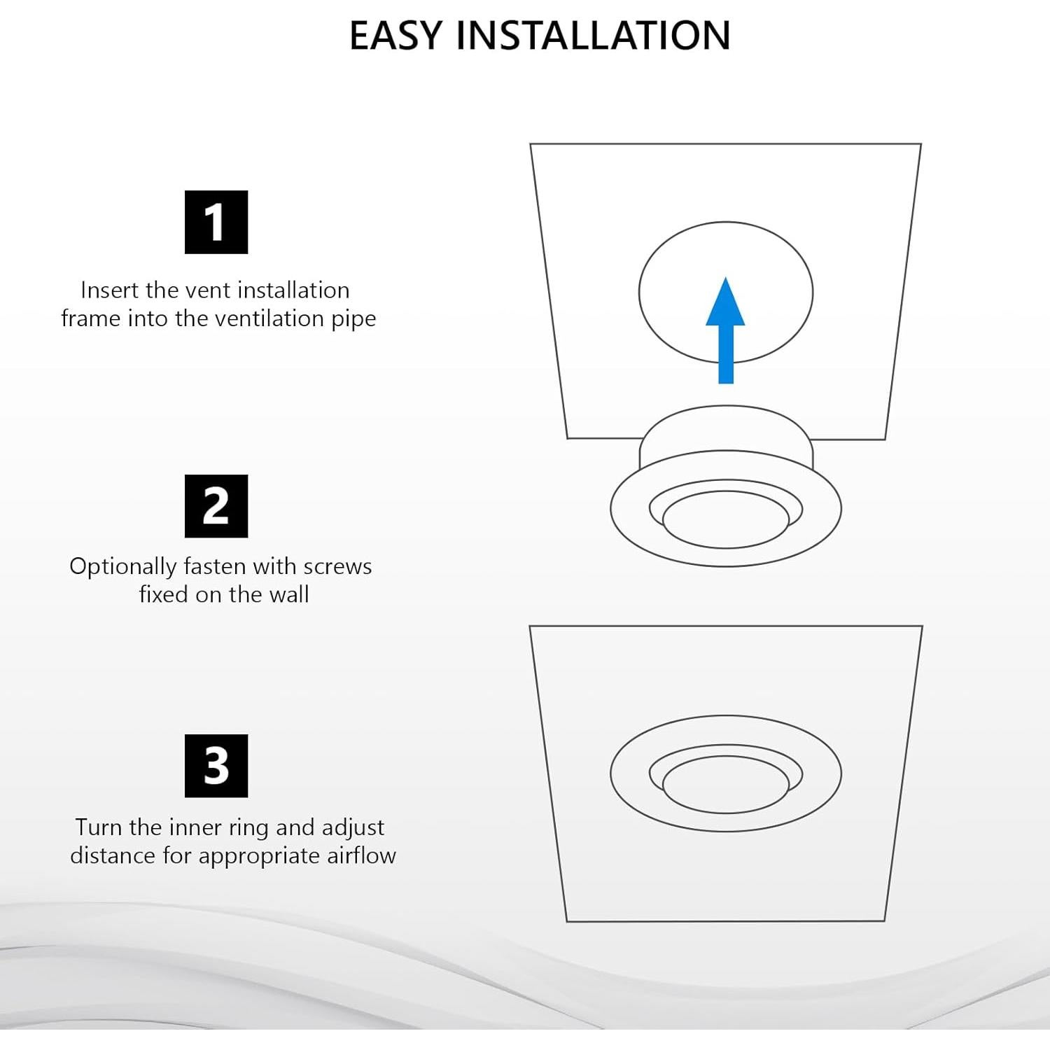 Cubierta de Ventilación Redonda FRESH SPEED 150 mm Ajustable