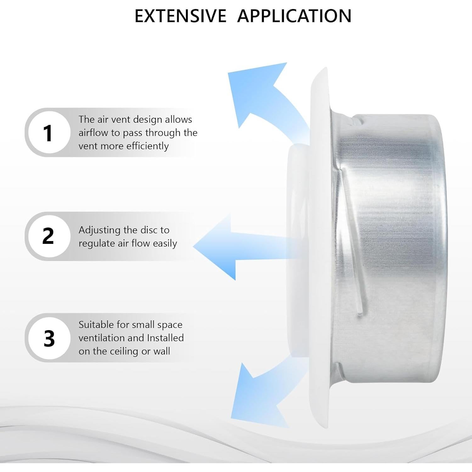 Cubierta de Ventilación Redonda FRESH SPEED 150 mm Ajustable